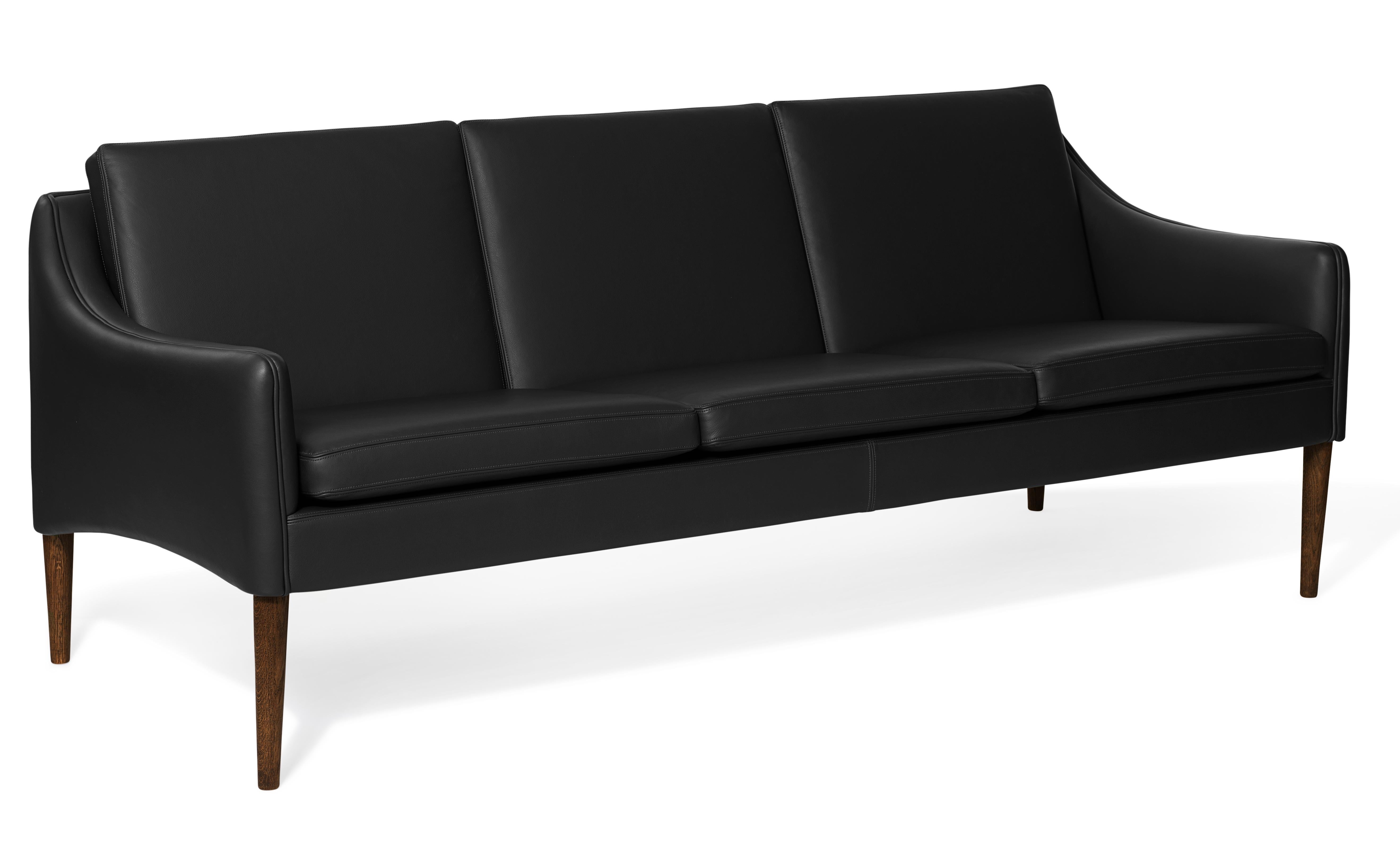For Sale: Black (Challenger Black) Mr. Olsen 3-Seat Sofa with Walnut Legs, by Hans Olsen from Warm Nordic 2