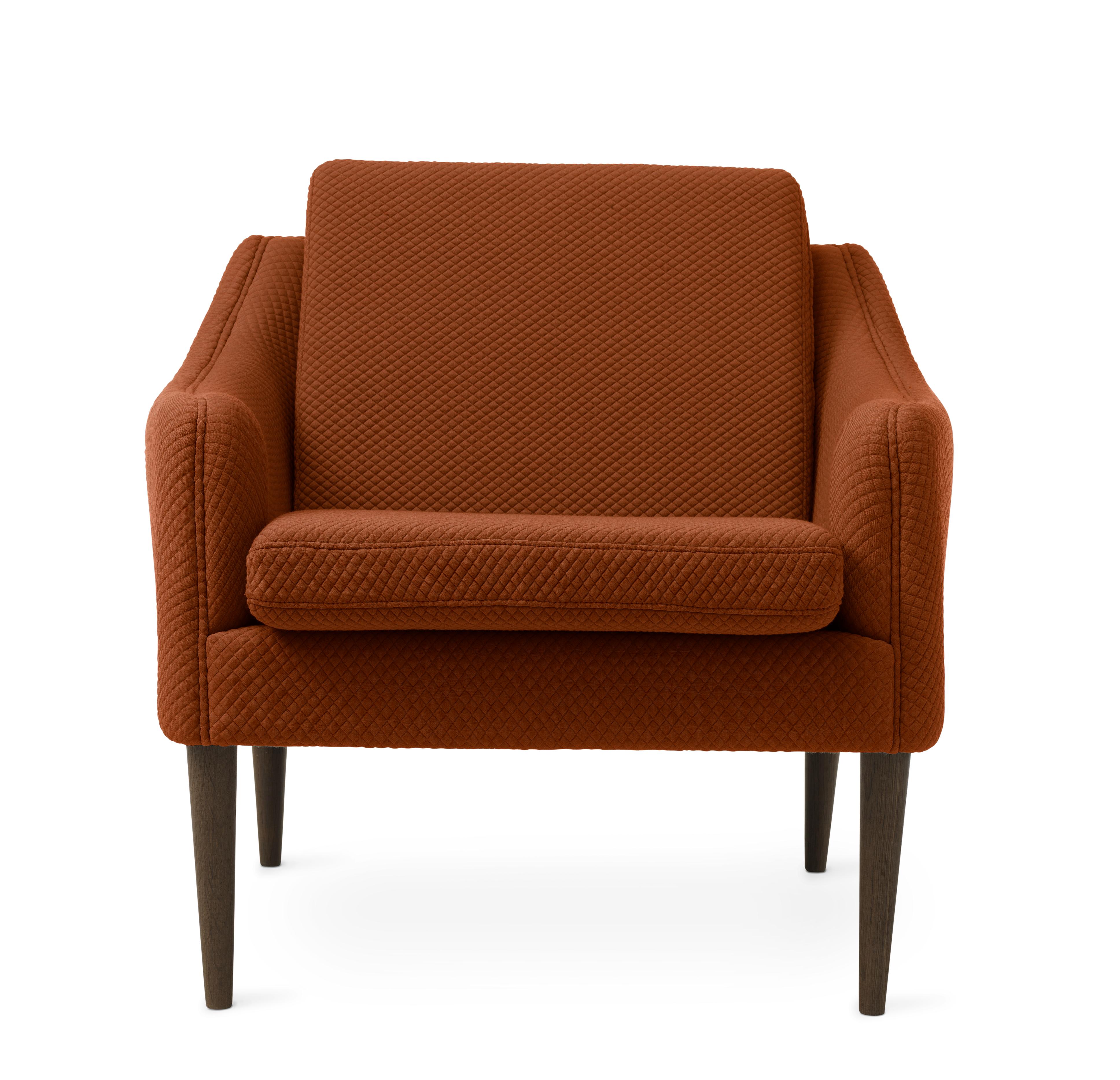 For Sale: Brown (Mosaic 472) Mr. Olsen Lounge Chair with Smoked Oak Legs, by Hans Olsen from Warm Nordic