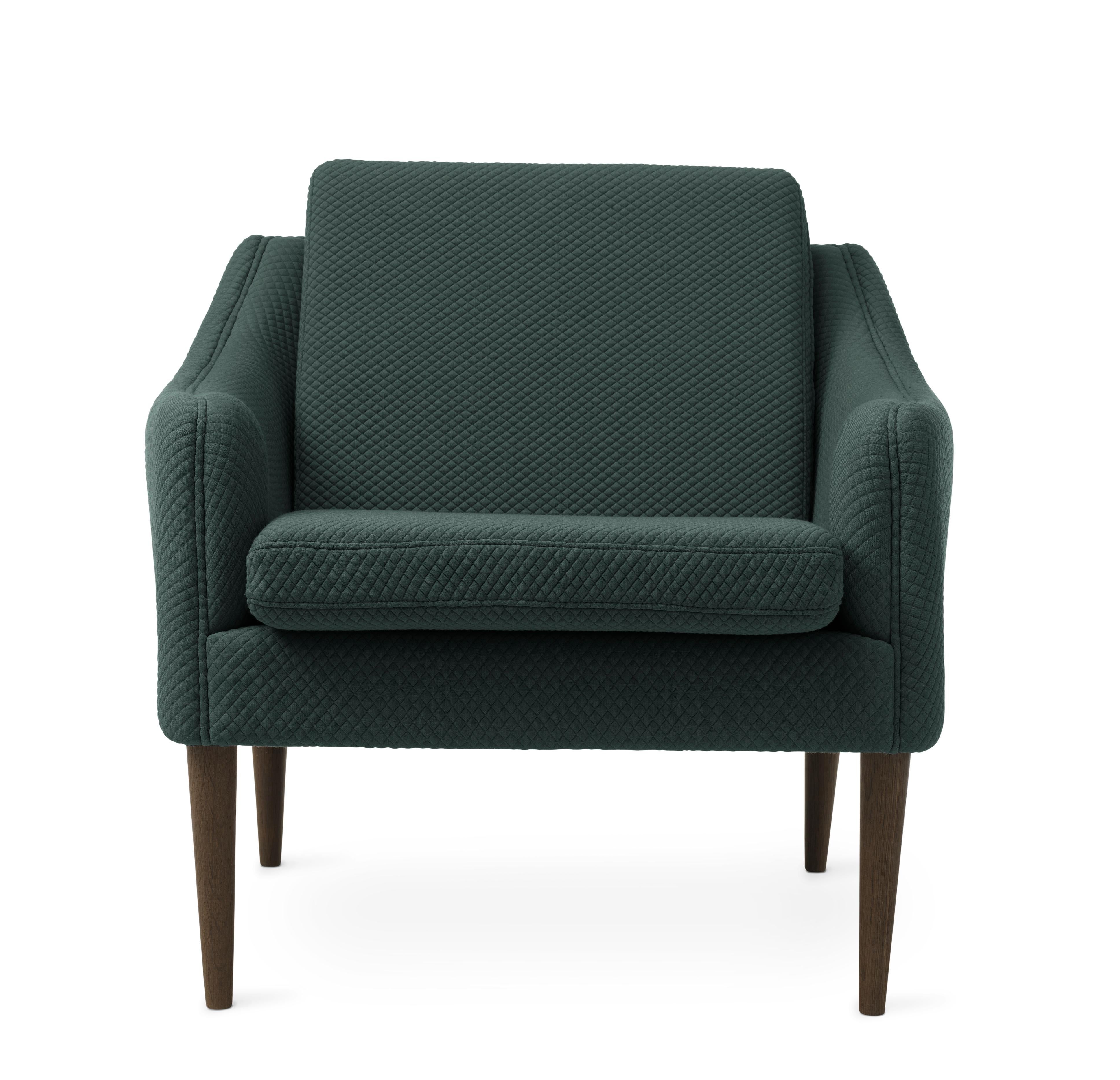 For Sale: Green (Mosaic 972) Mr. Olsen Lounge Chair with Smoked Oak Legs, by Hans Olsen from Warm Nordic