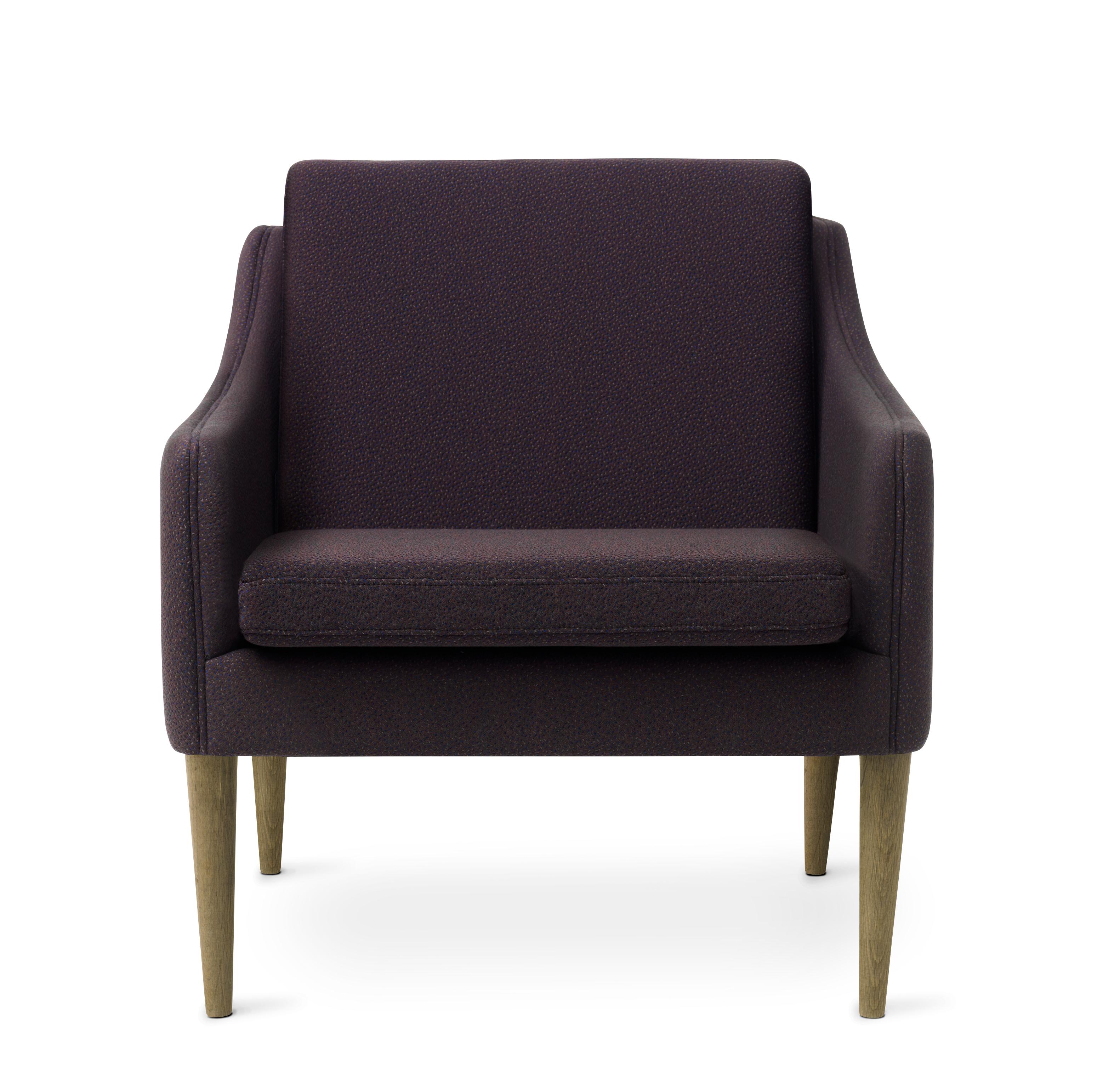 For Sale: Purple (Sprinkles 694) Mr. Olsen Lounge Chair with Smoked Oak Legs, by Hans Olsen from Warm Nordic