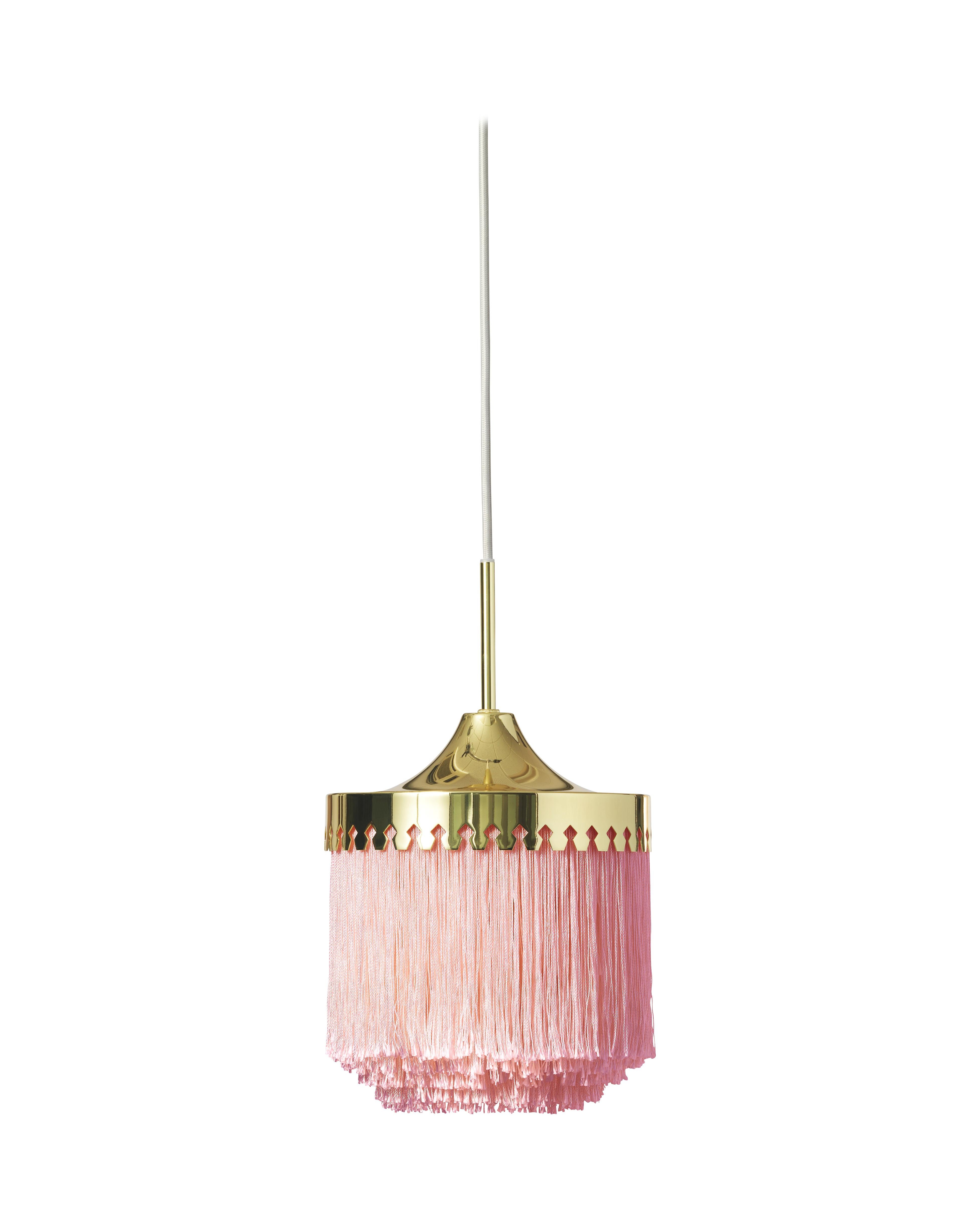 For Sale: Pink (Pale Pink) Fringe Small Pendant, by Hans Agne Jakobsson from Warm Nordic
