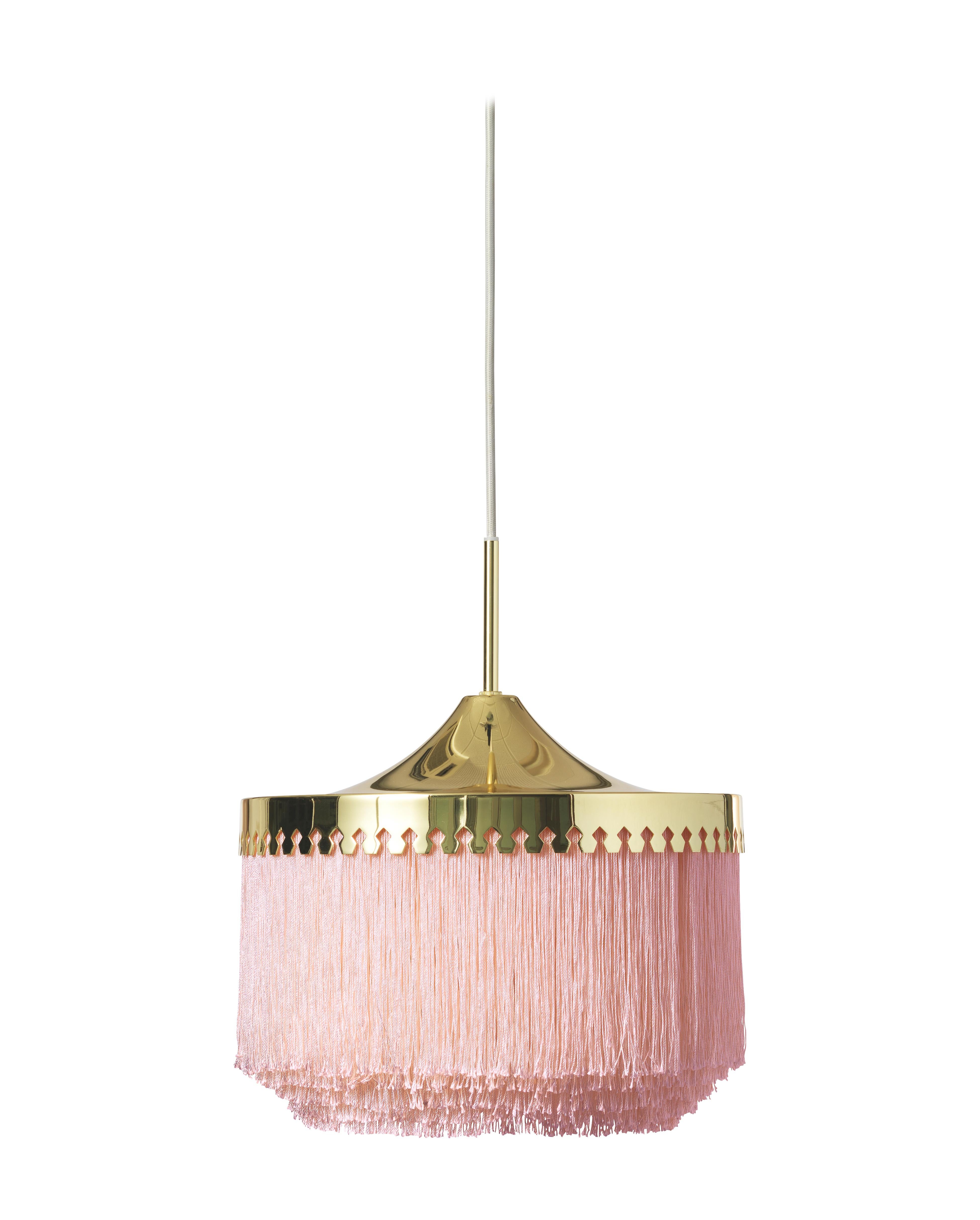 For Sale: Pink (Pale Pink) Fringe Large Pendant, by Hans Agne Jakobsson from Warm Nordic