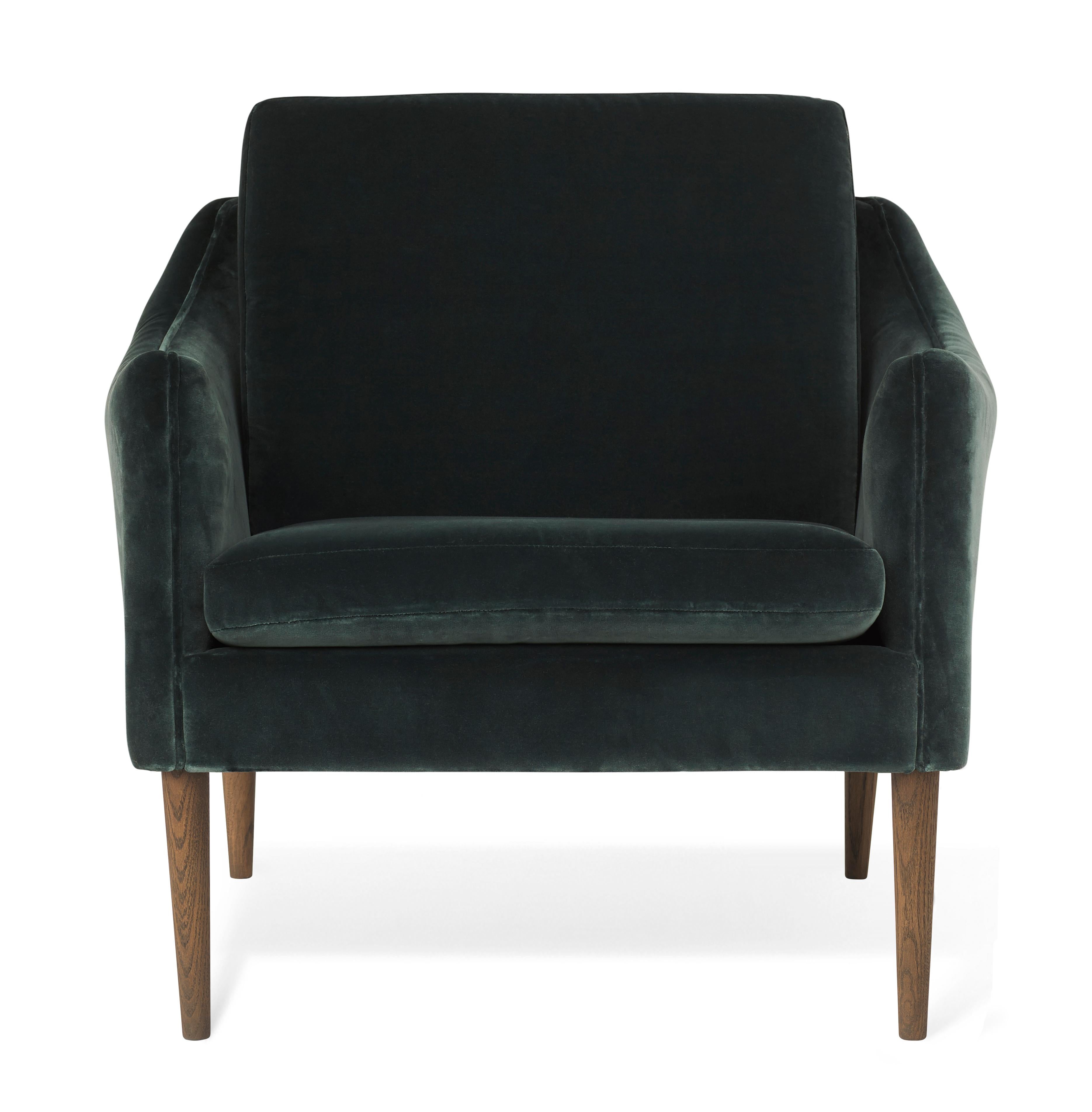 For Sale: Green (Ritz0705) Mr. Olsen Lounge Chair with Smoked Legs, by Hans Olsen from Warm Nordic