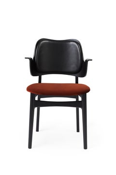 Gesture Two-Tone Fully Upholstered Chair in Black, by Hans Olsen for Warm Nordic