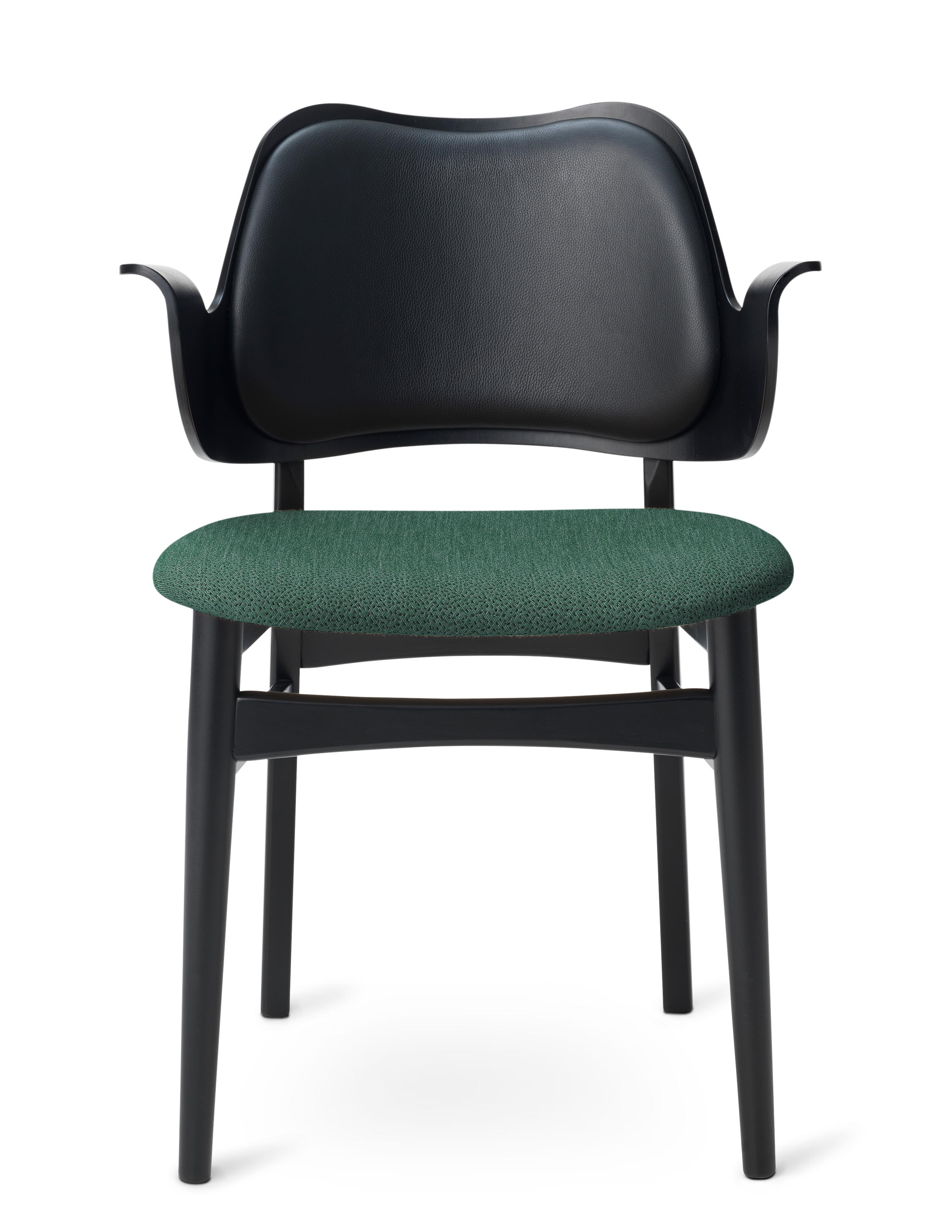 For Sale: Green (Black/Sprinkles 974) Gesture Two-Tone Fully Upholstered Chair in Black, by Hans Olsen for Warm Nordic