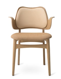 Gesture Two-Tone Fully Upholstered Chair in Oak, by Hans Olsen from Warm Nordic