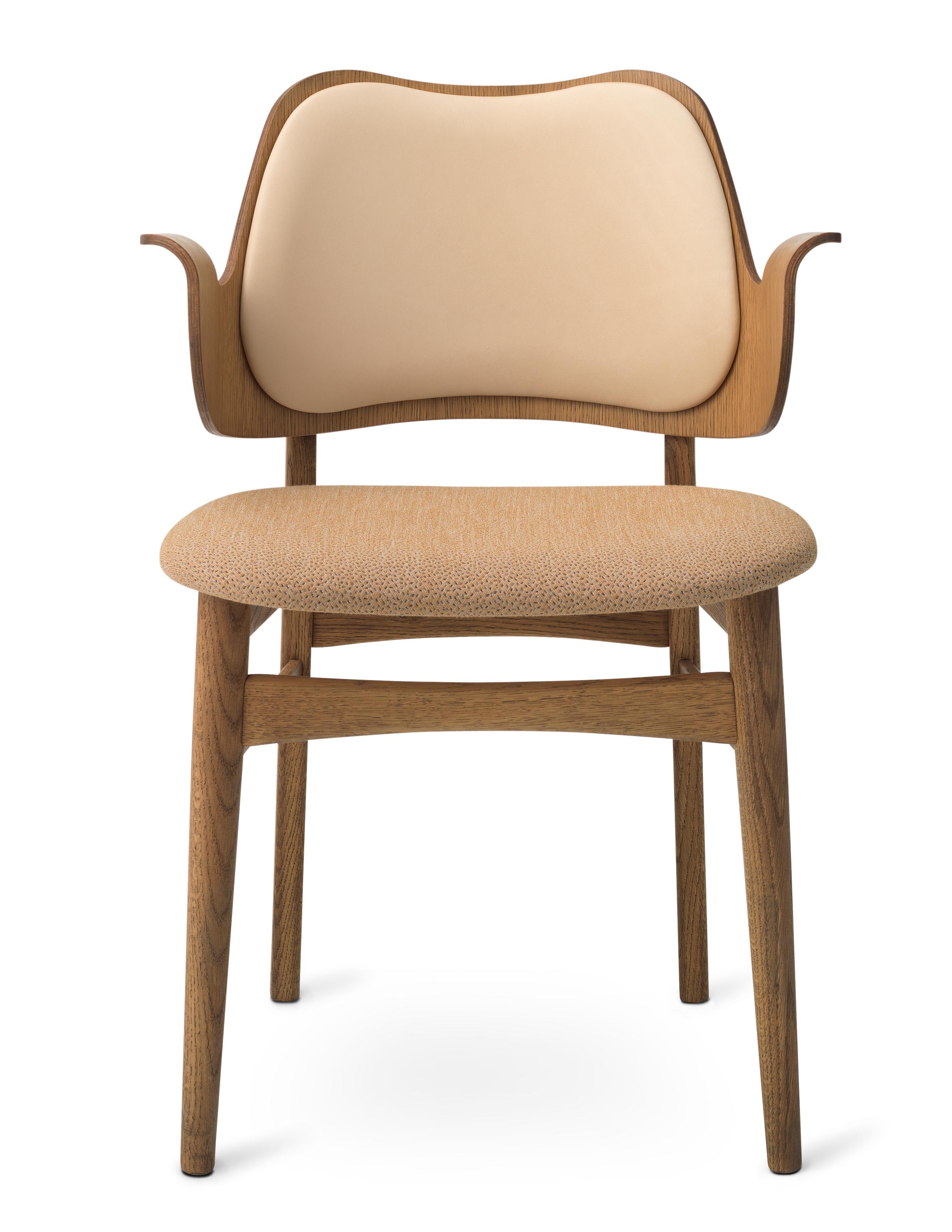 For Sale: Beige (Vegetal/Sprinkles 254) Gesture Two-Tone Fully Upholstered Chair in Teak, by Hans Olsen from Warm Nordic