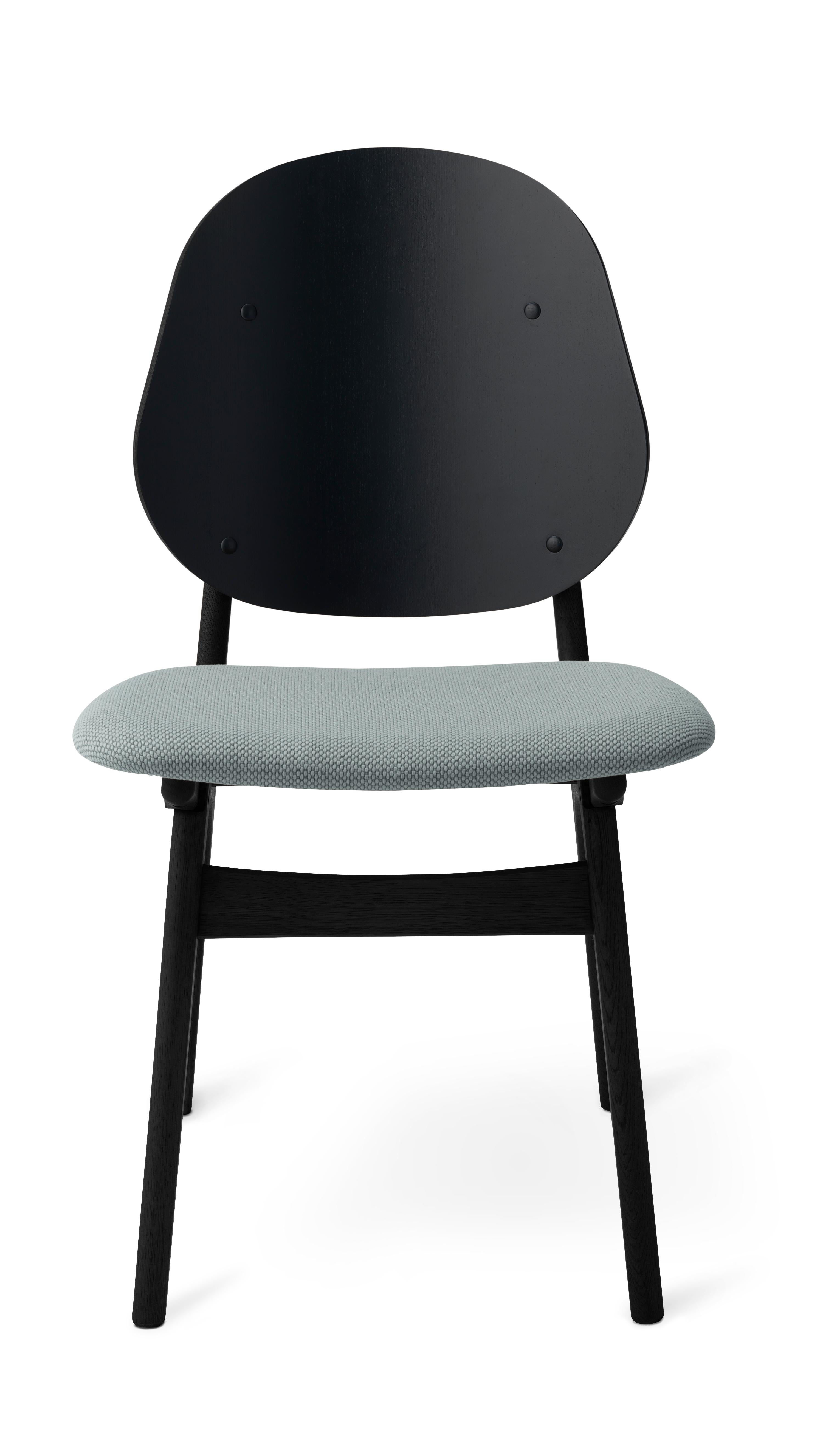 For Sale: Gray (Merit 016) Noble Chair in Black Beech with Upholstery, by Arne Hovmand-Olsen