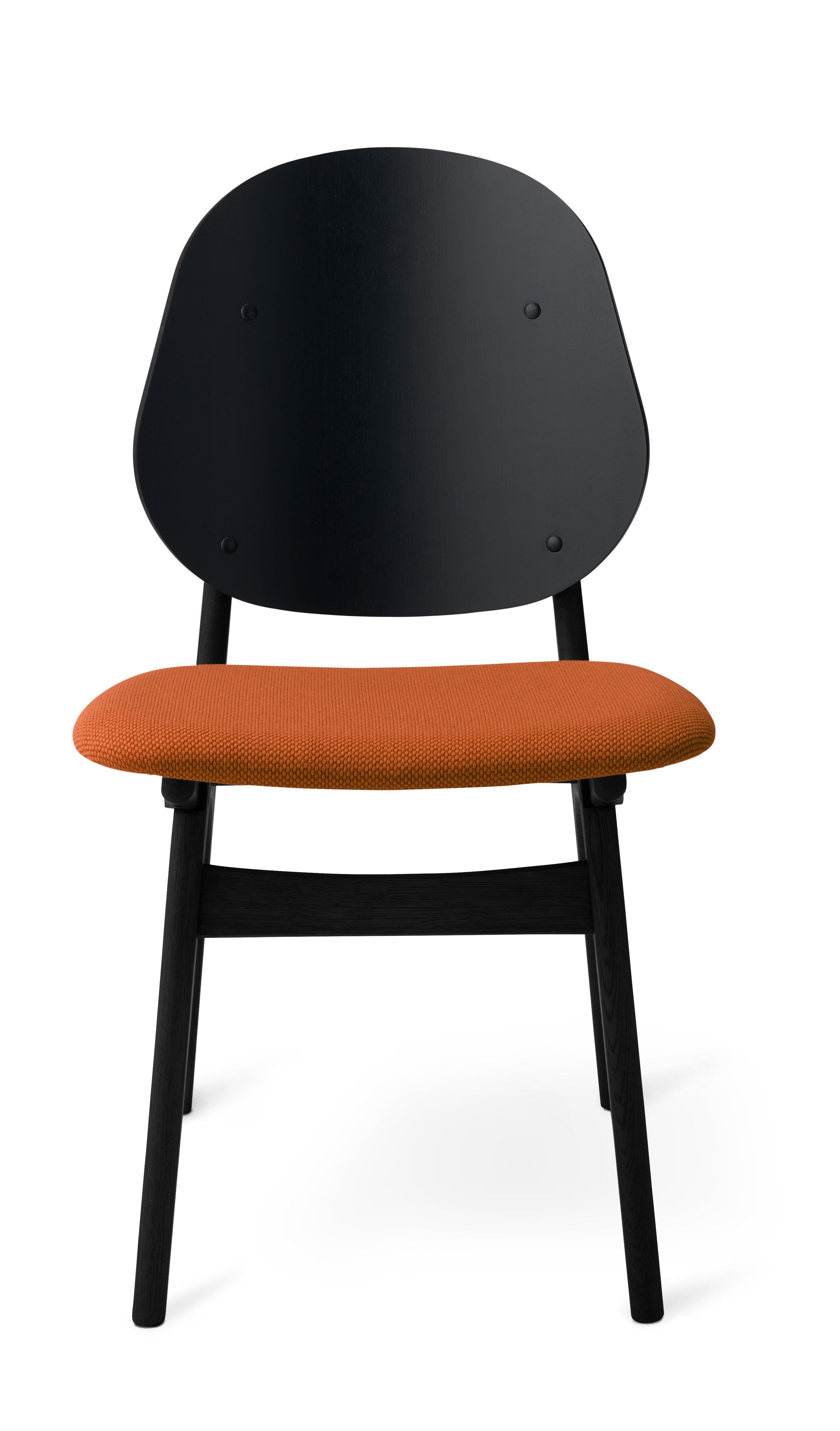 For Sale: Brown (Merit 032) Noble Chair in Black Beech with Upholstery, by Arne Hovmand-Olsen