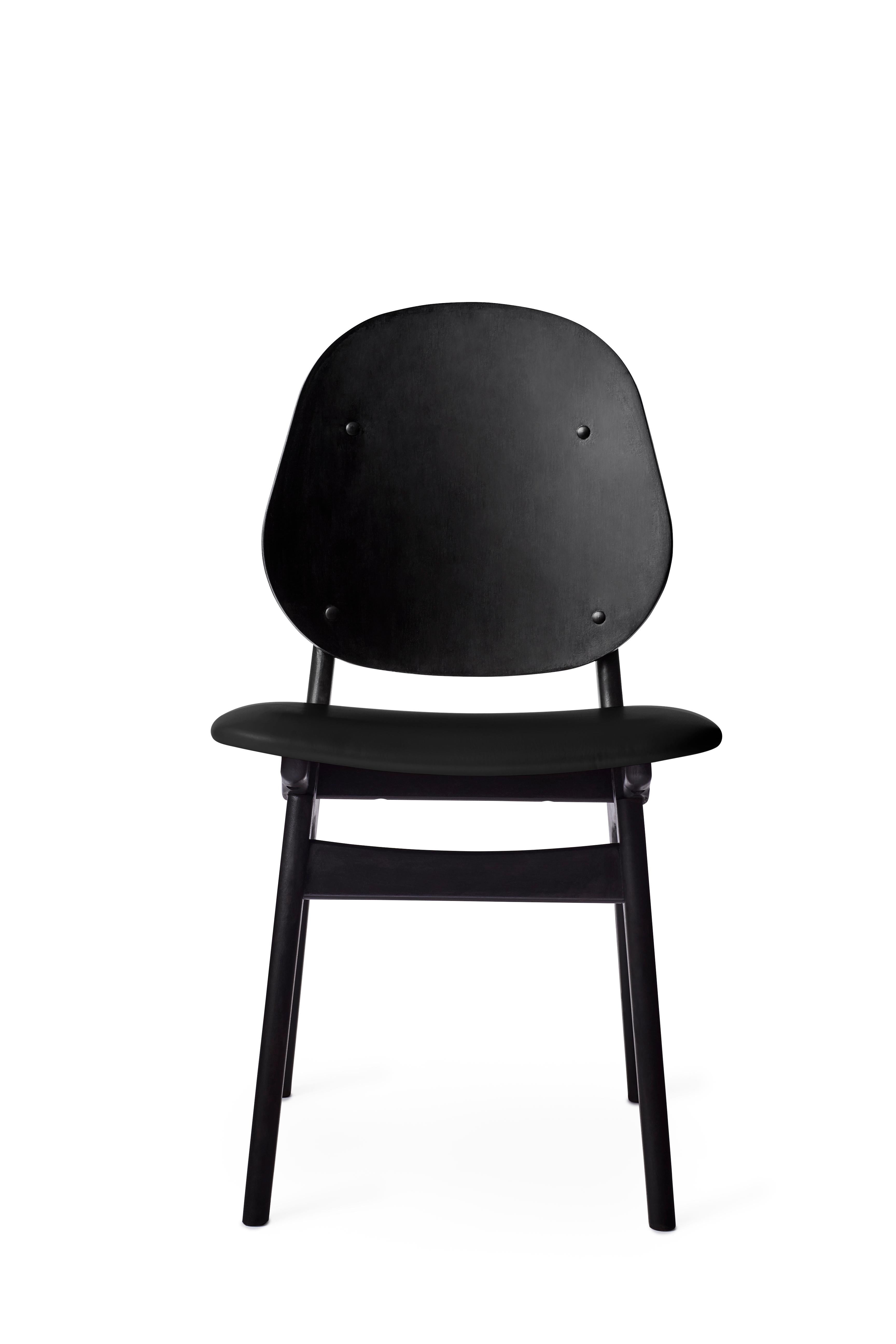 For Sale: Black (Prescott 207) Noble Chair in Black Beech with Upholstery, by Arne Hovmand-Olsen