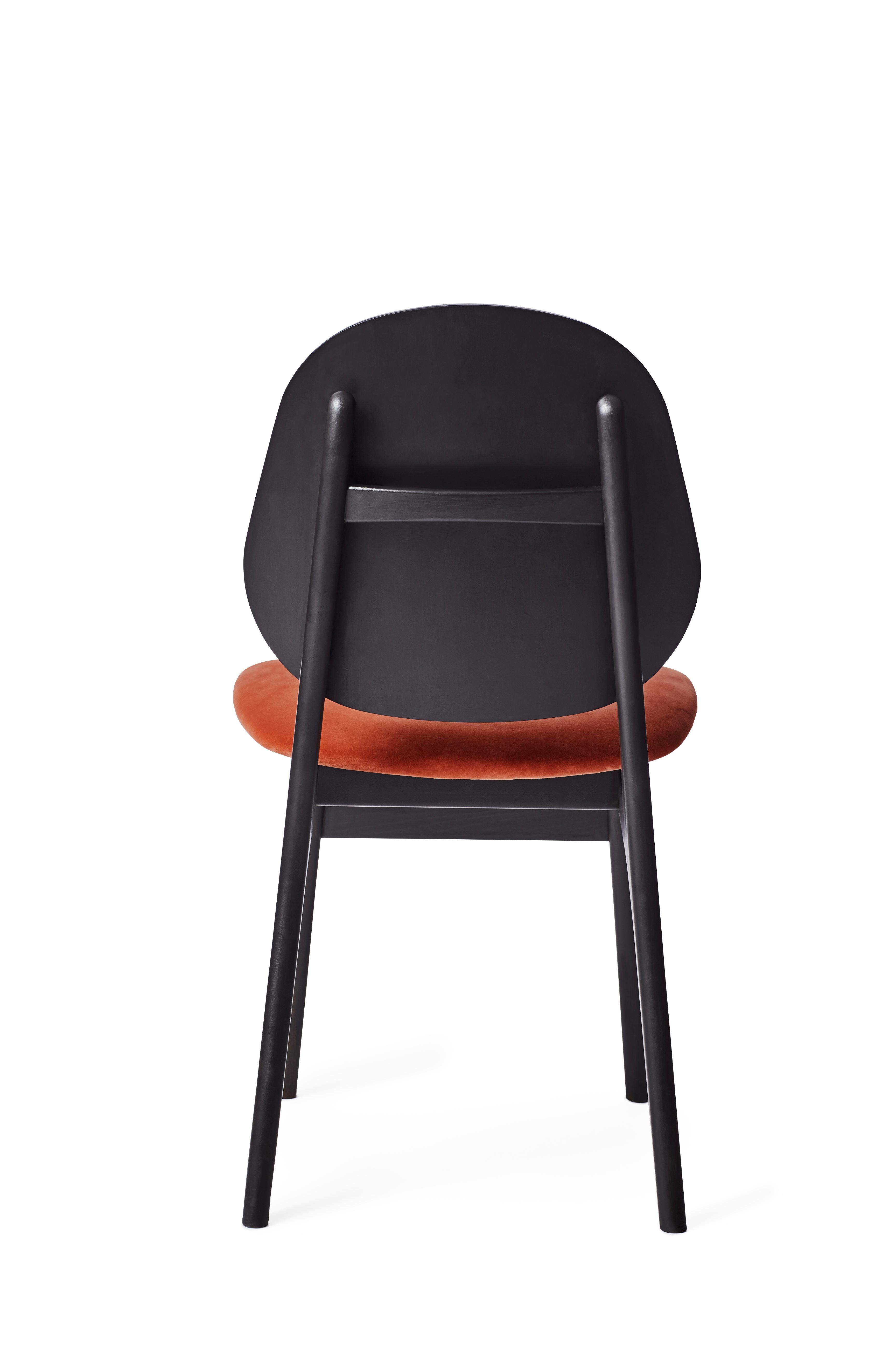 For Sale: Red (Ritz 3701) Noble Chair in Black Beech with Upholstery, by Arne Hovmand-Olsen 3