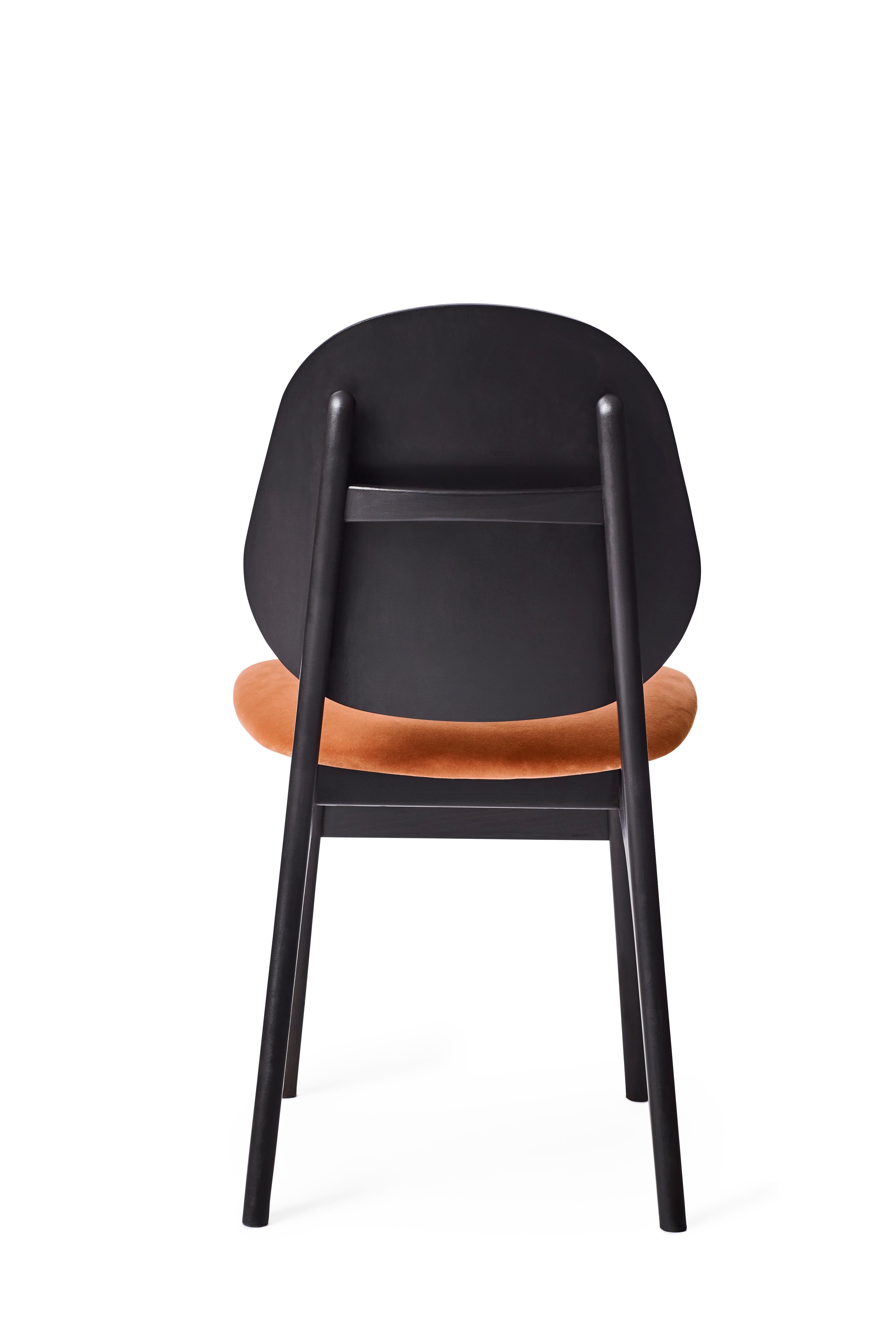 For Sale: Brown (Ritz 8008) Noble Chair in Black Beech with Upholstery, by Arne Hovmand-Olsen 3
