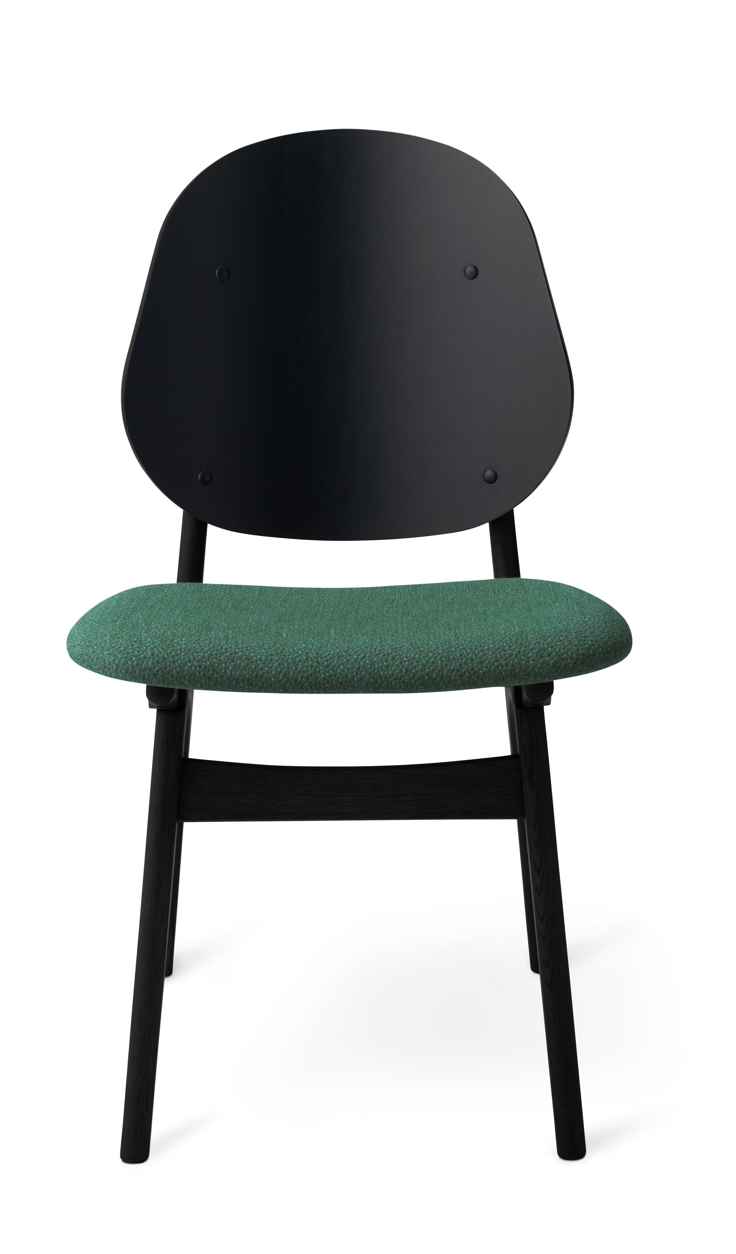 For Sale: Green (Sprinkles 974) Noble Chair in Black Beech with Upholstery, by Arne Hovmand-Olsen