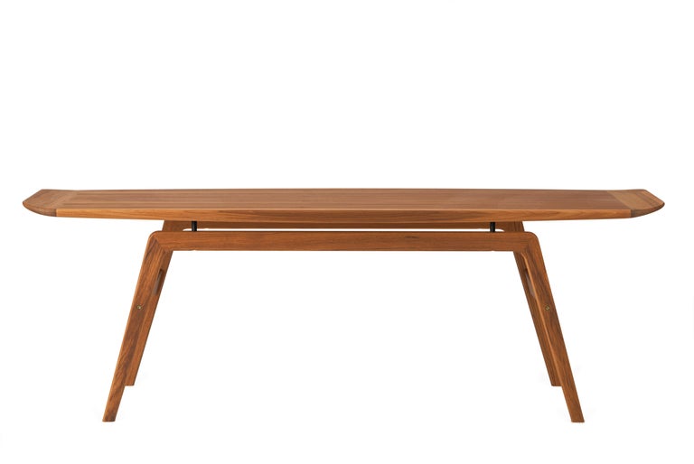 For Sale: Brown (Teak) Surfboard Coffee Table in Wood, by Arne Hovmand-Olsen from Warm Nordic