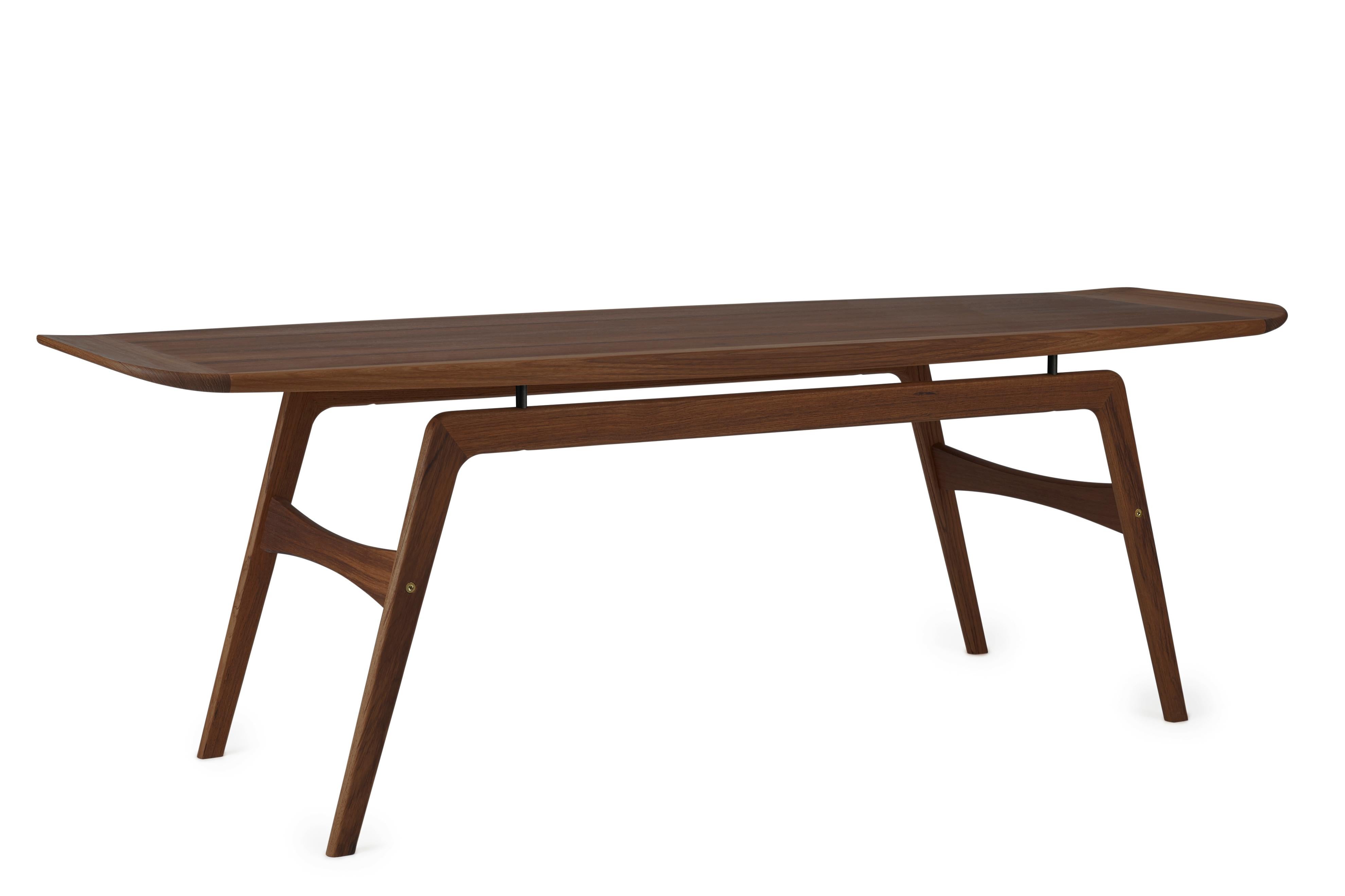 For Sale: Brown (Oiled walnut) Surfboard Coffee Table in Wood, by Arne Hovmand-Olsen from Warm Nordic 2