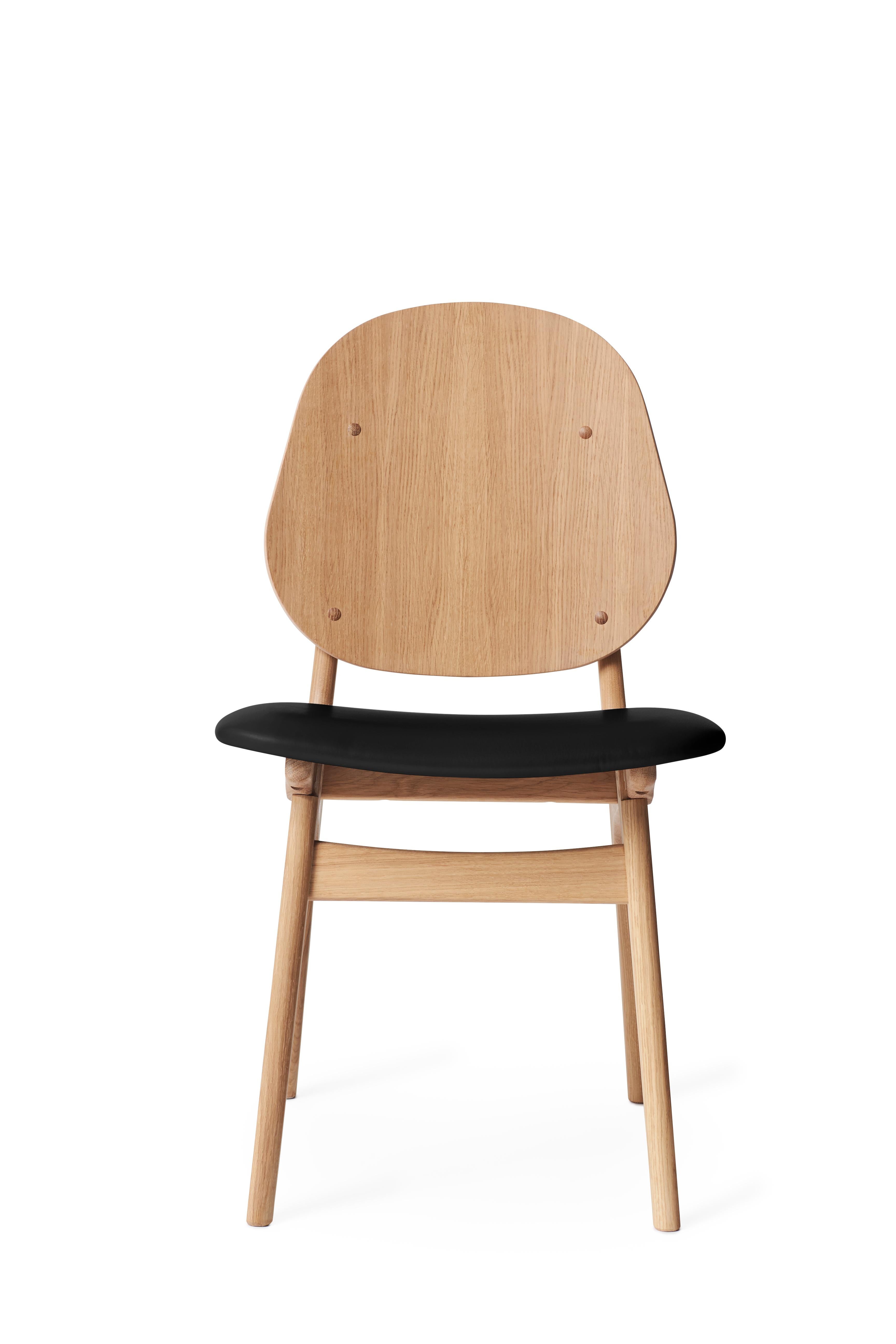 For Sale: Black (Prescott 207) Noble Chair in Oak with Upholstery, by Arne Hovmand-Olsen from Warm Nordic