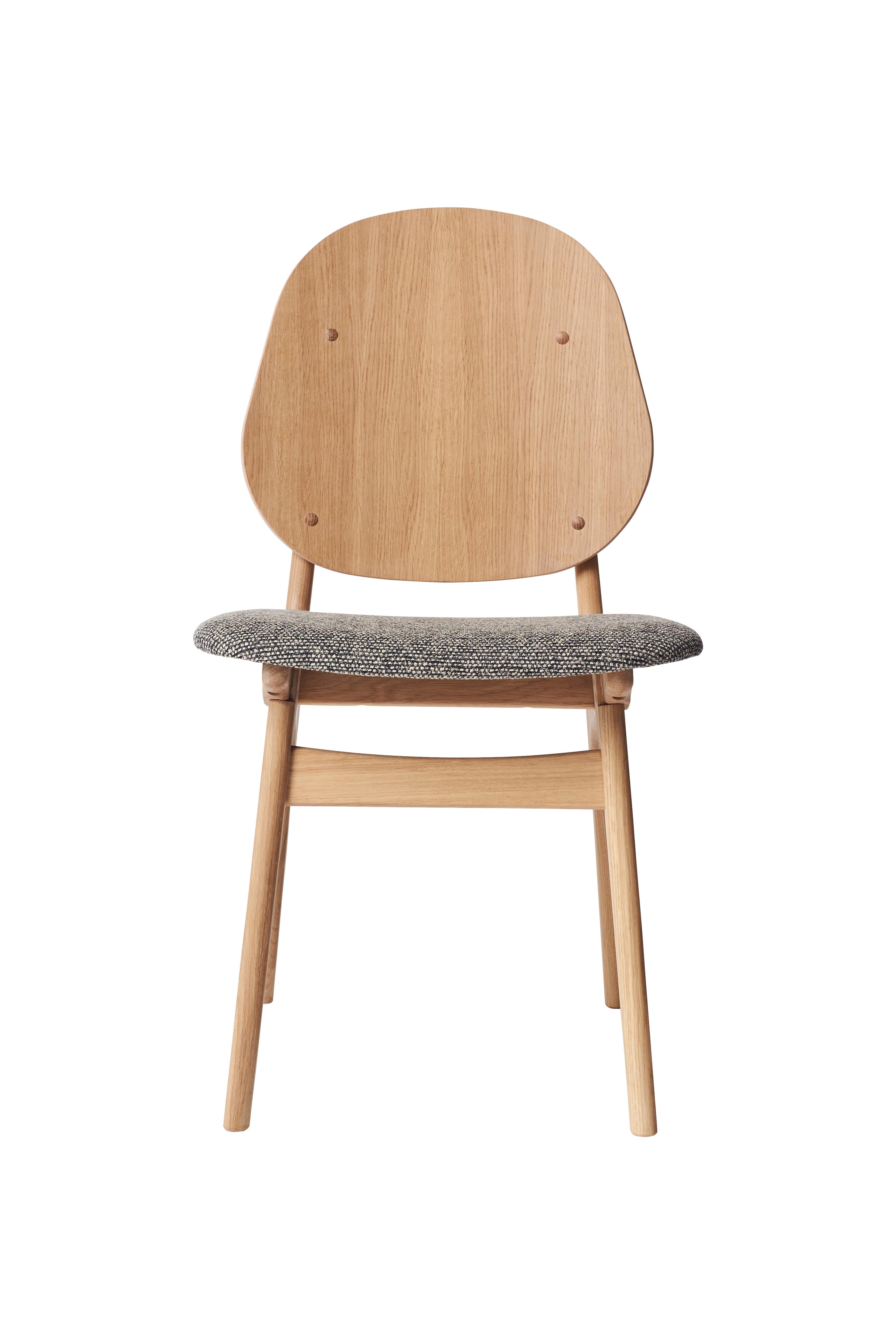 For Sale: Black (Savanna 152) Noble Chair in Oak with Upholstery, by Arne Hovmand-Olsen from Warm Nordic