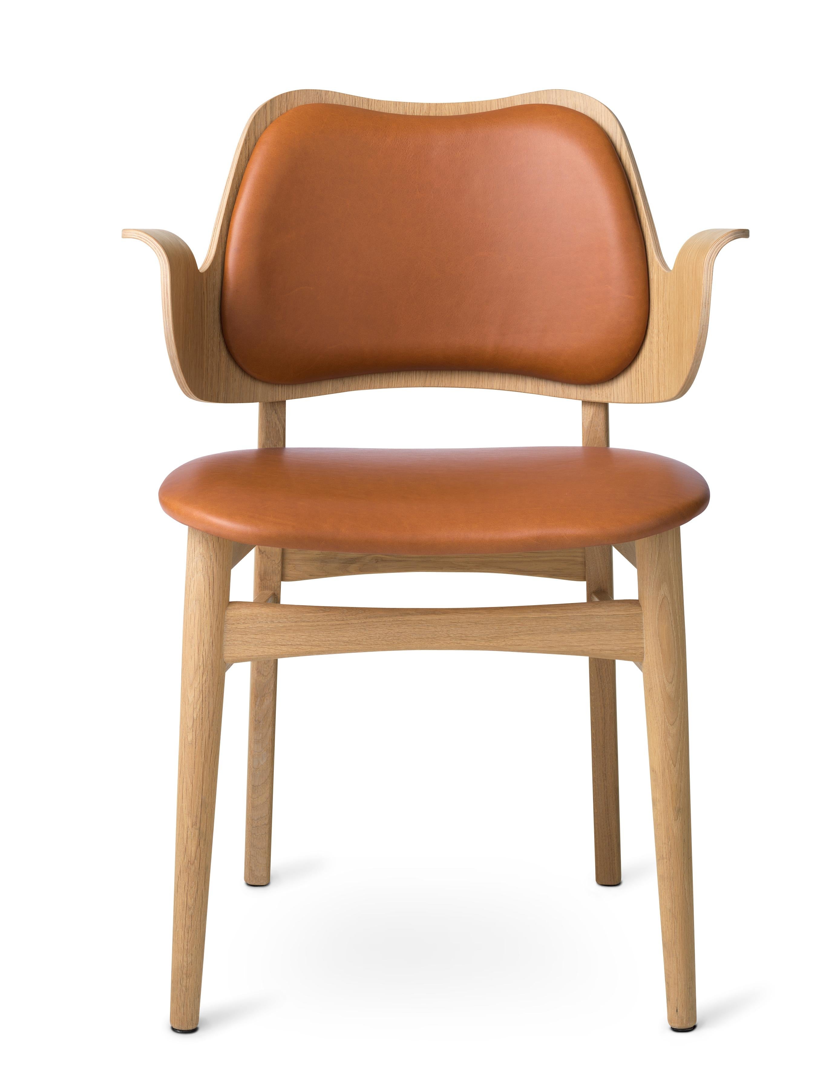 For Sale: Brown (Silk 0250) Gesture Monochrome Fully Upholstered Chair in Oak, by Hans Olsen for Warm Nordic