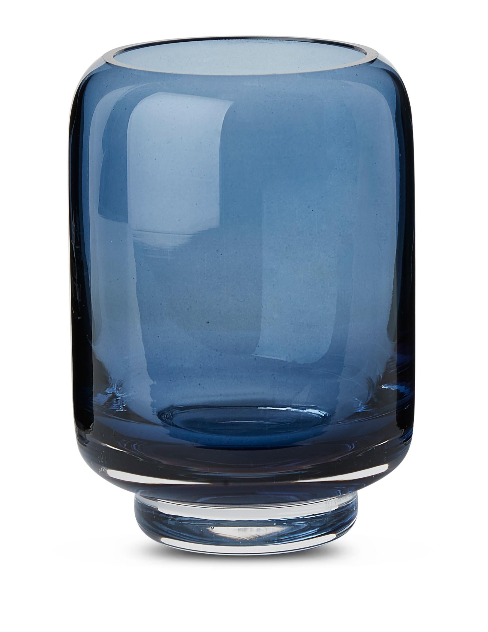 Blue (Petrol Glass) Stack Vase, by Studio Føy from Warm Nordic