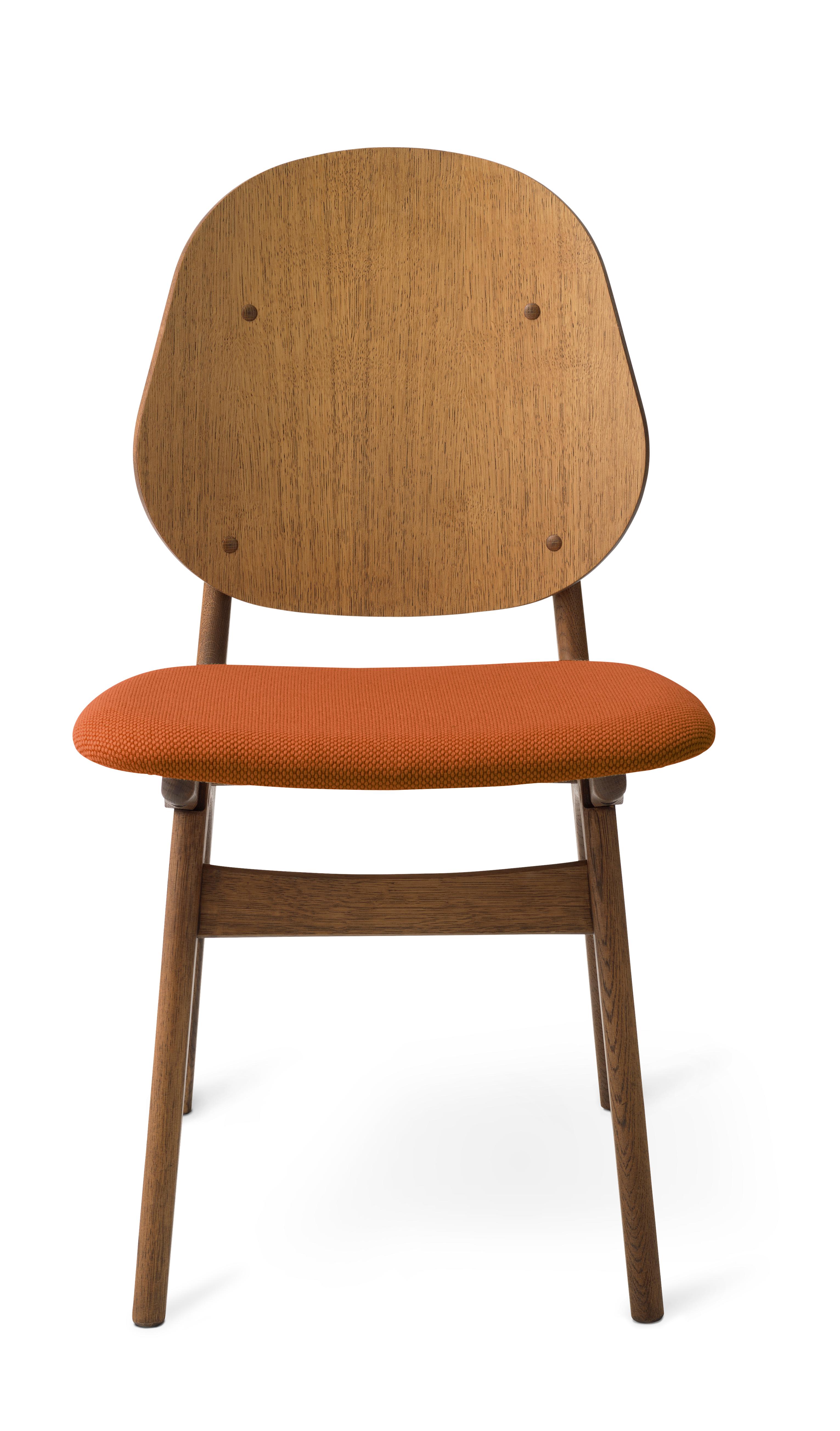 For Sale: Brown (Merit 032) Noble Chair in Teak Oak with Upholstery, by Arne Hovmand-Olsen from Warm Nordic
