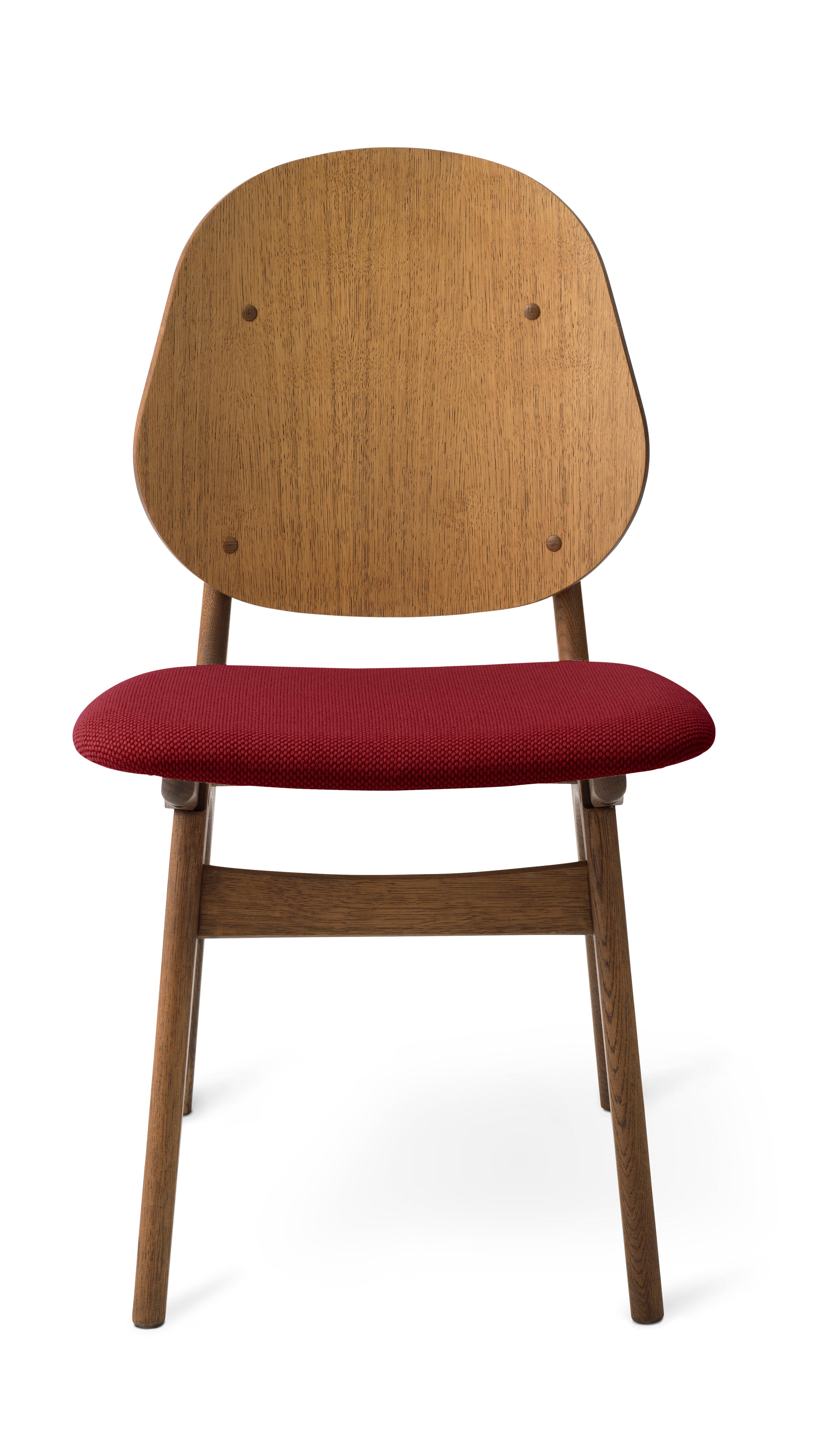 For Sale: Pink (Merit 039) Noble Chair in Teak Oak with Upholstery, by Arne Hovmand-Olsen from Warm Nordic