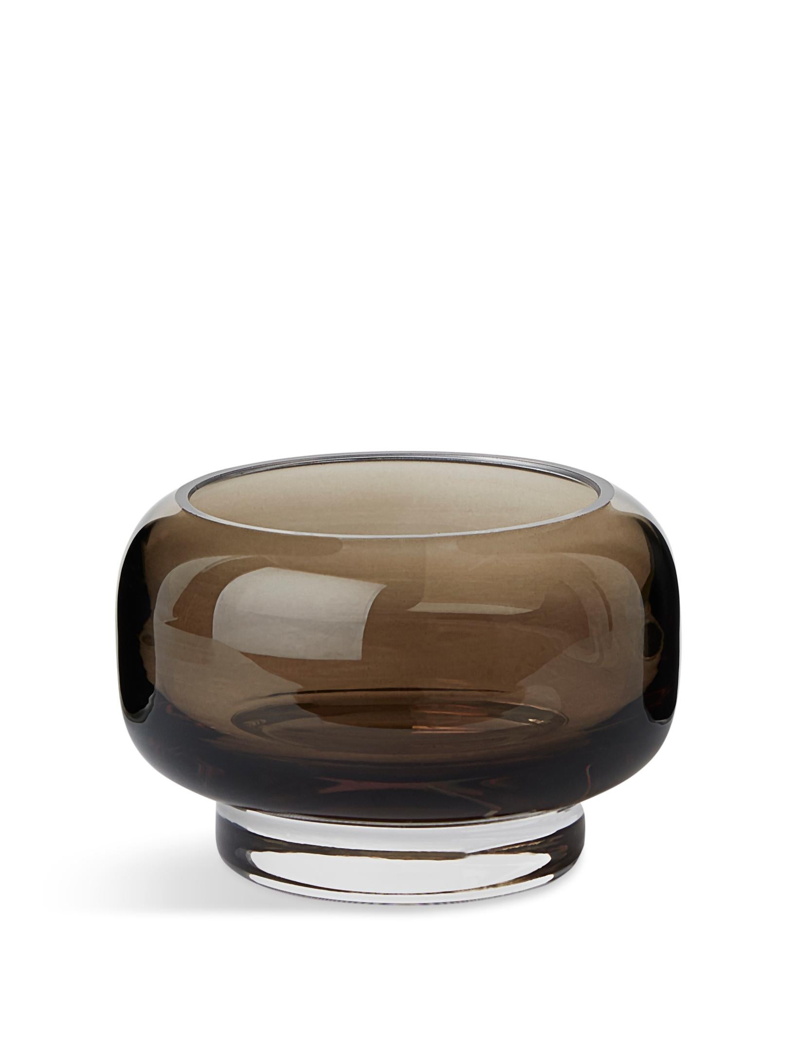 Brown (Classic Brown Glass) Stack Small Tealight, by Studio Føy from Warm Nordic