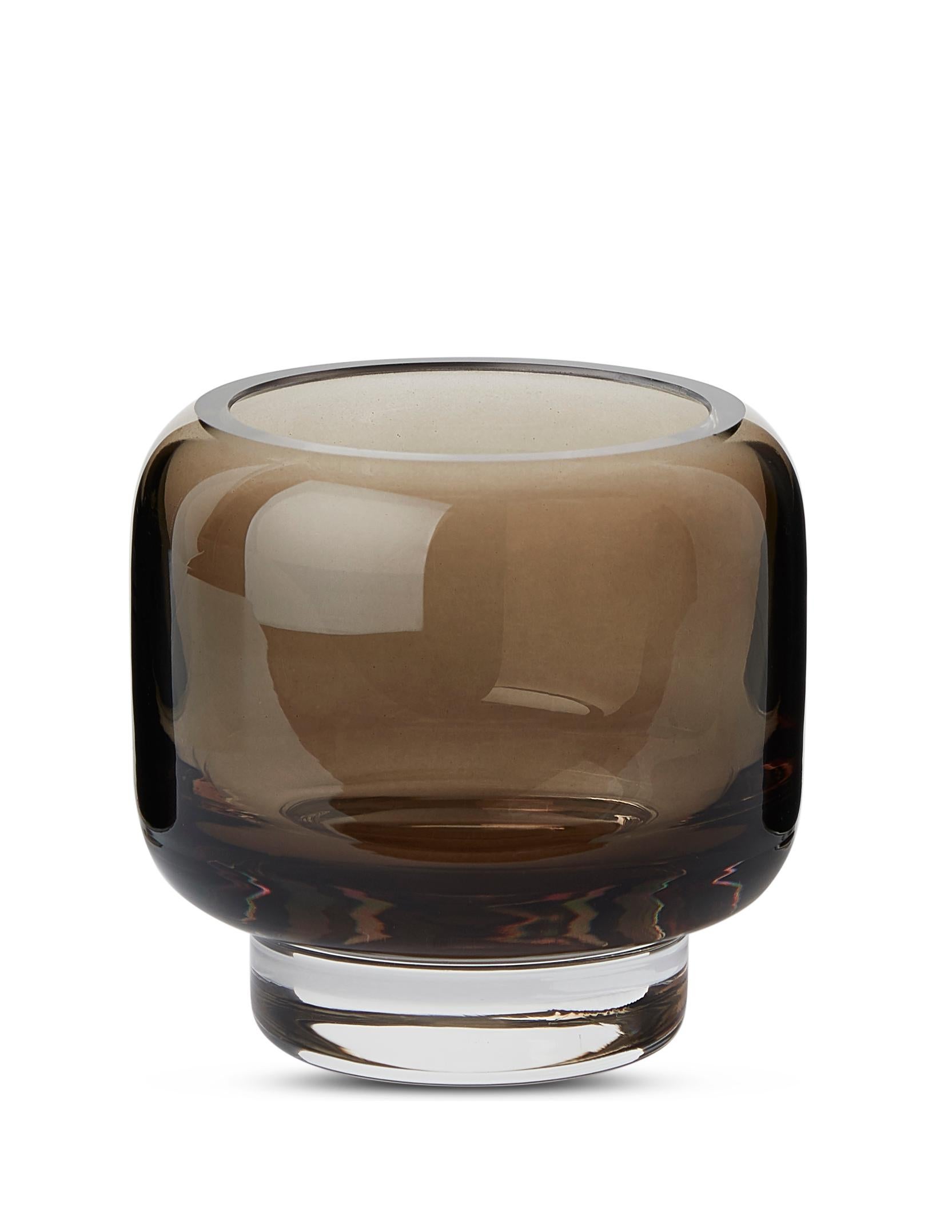Brown (Classic Brown Glass) Stack Large Tealight, by Studio Føy from Warm Nordic