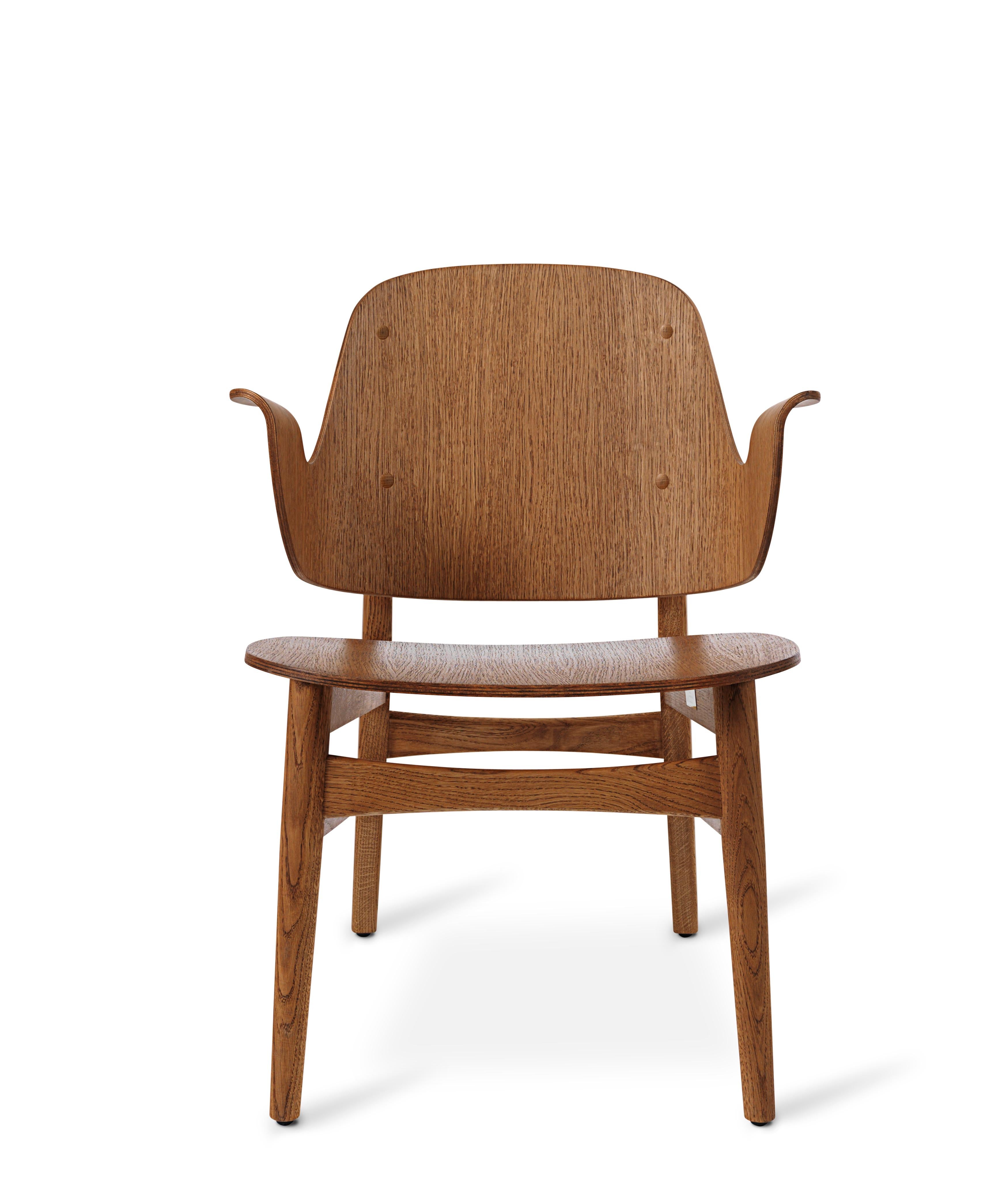 For Sale: Brown (Teak) Gesture Lounge Chair in Pure Wood, by Hans Olsen from Warm Nordic