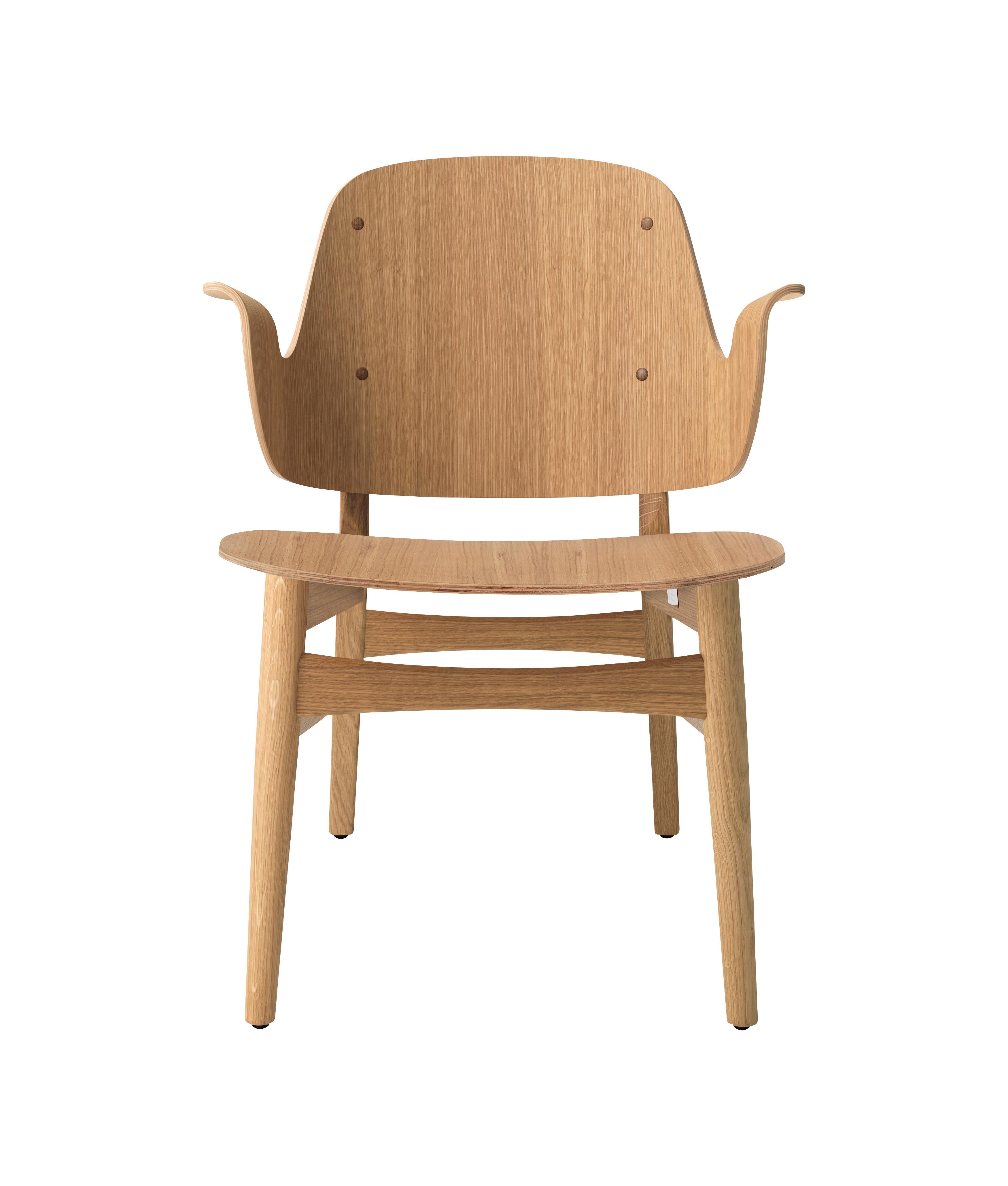 For Sale: Beige (Oak) Gesture Lounge Chair in Pure Wood, by Hans Olsen from Warm Nordic