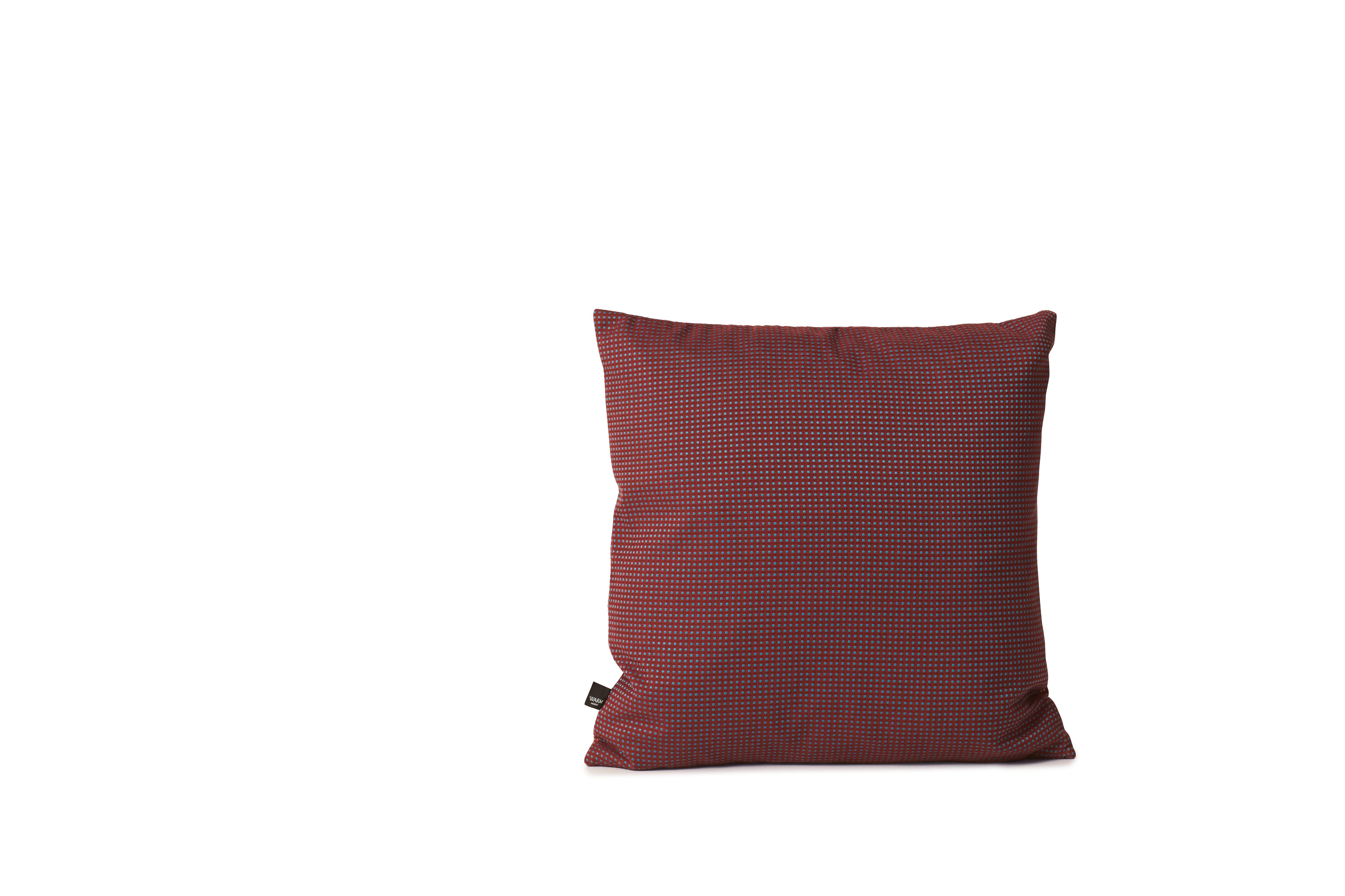 For Sale: Red (Meadow) Sprinkle Map Cushion, by Warm Nordic 3