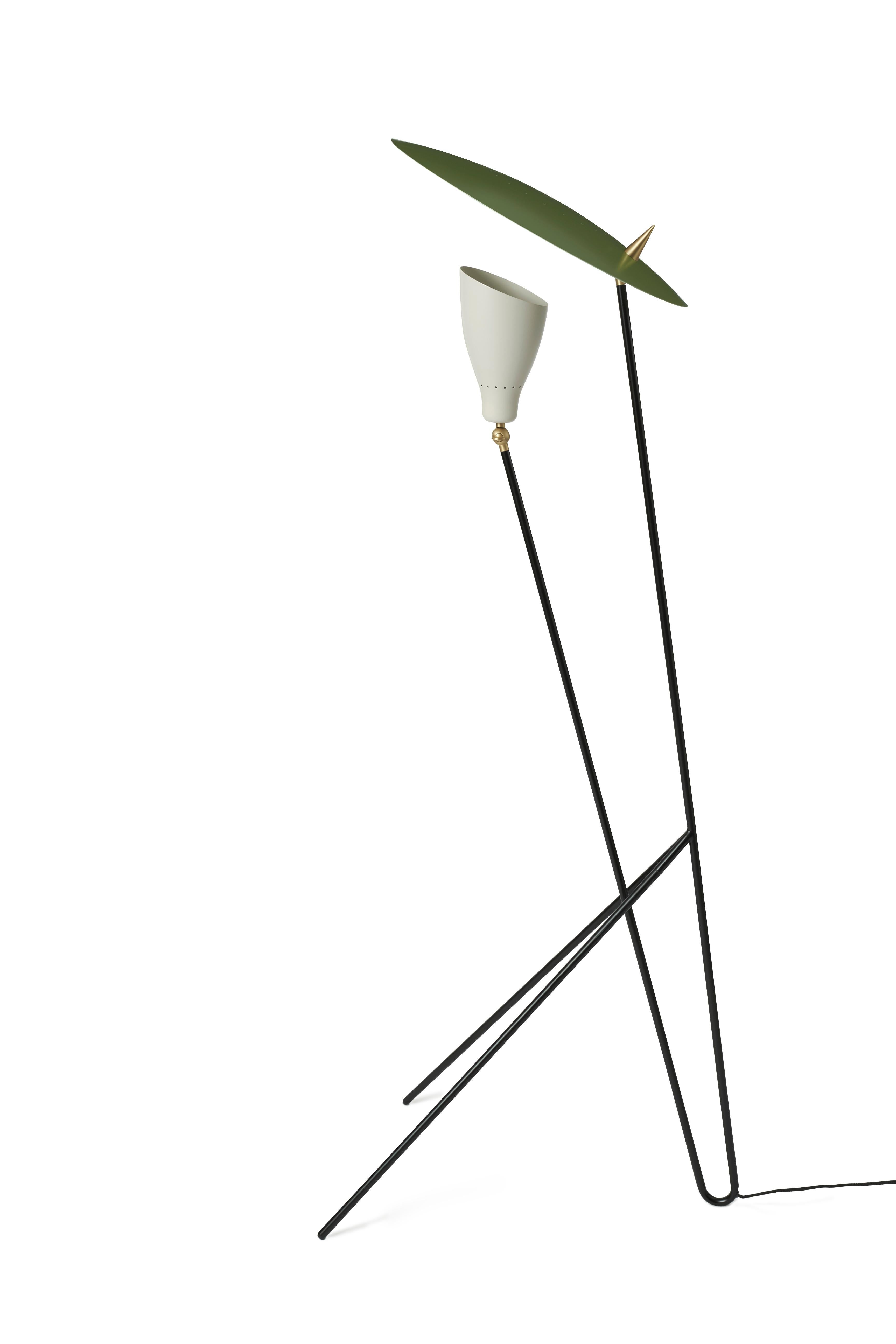 For Sale: Green (Pine Green/Warm White) Silhouette Floor Lamp, by Svend Aage Holm-Sørensen from Warm Nordic