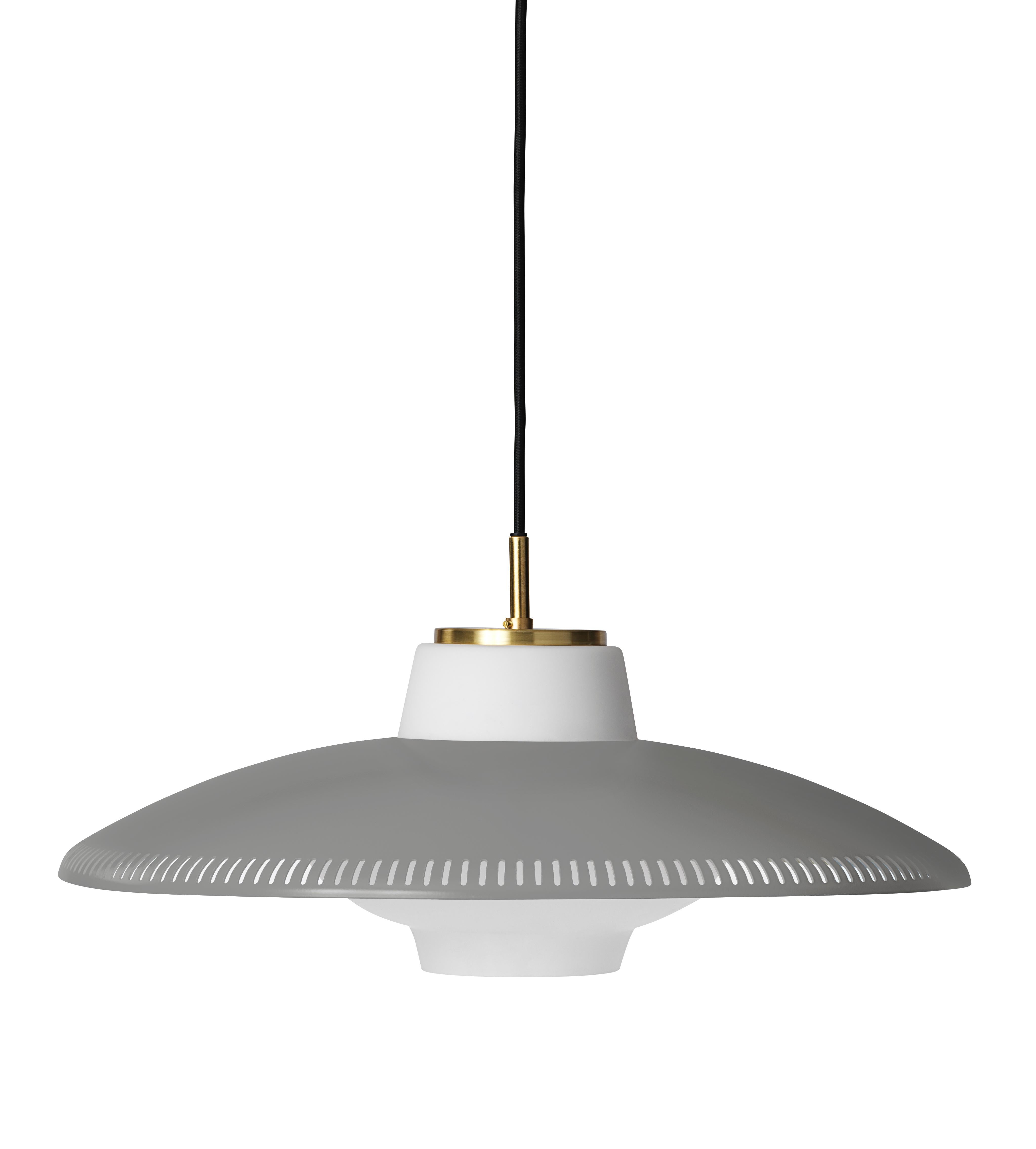 For Sale: Gray (Sky Grey) Opal Shade Pendant Lamp, by Arne Hovmand-Olsen from Warm Nordic