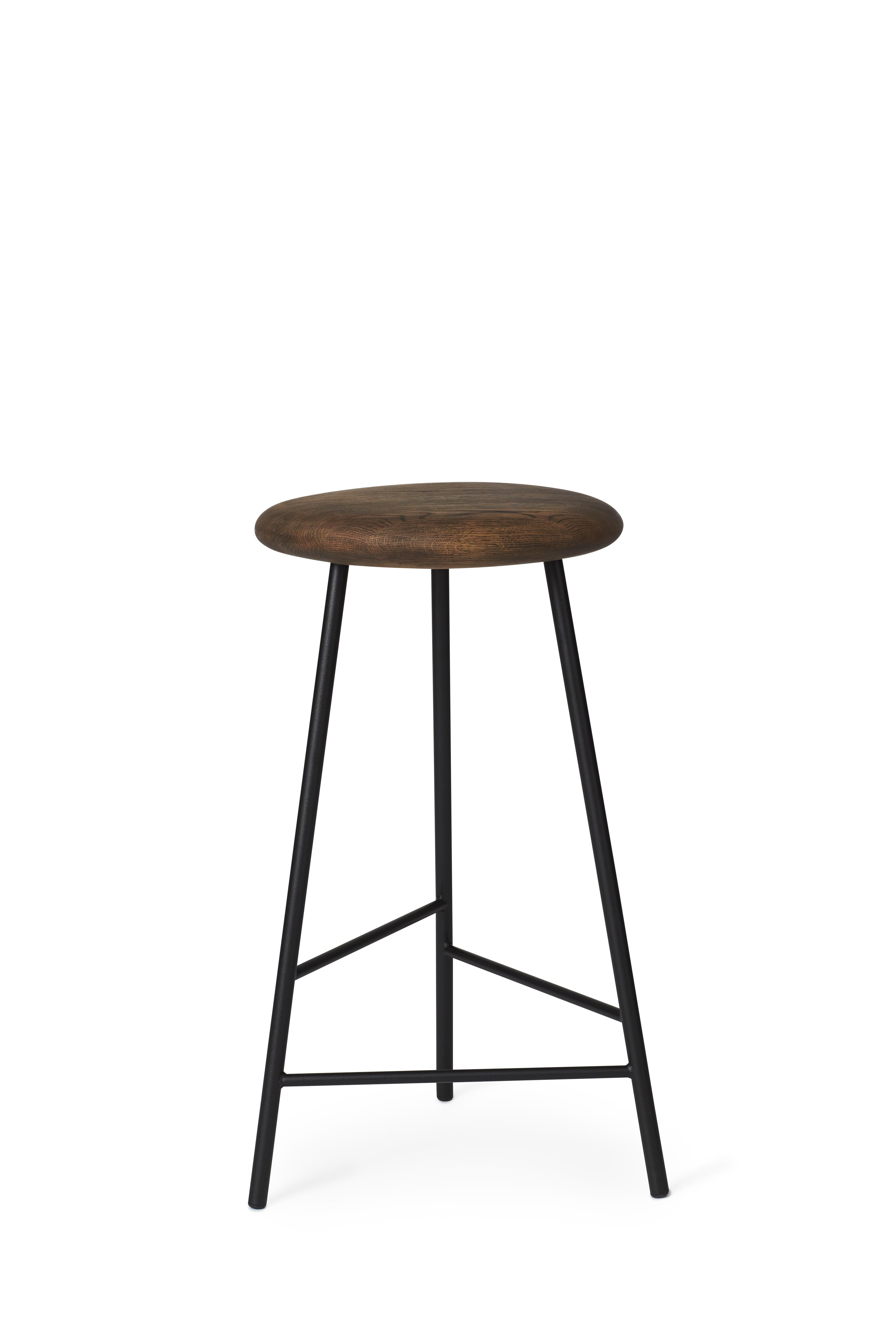 For Sale: Black (Smoked Oak/Black Noir) Pebble Counter Stool, by Welling / Ludvik from Warm Nordic