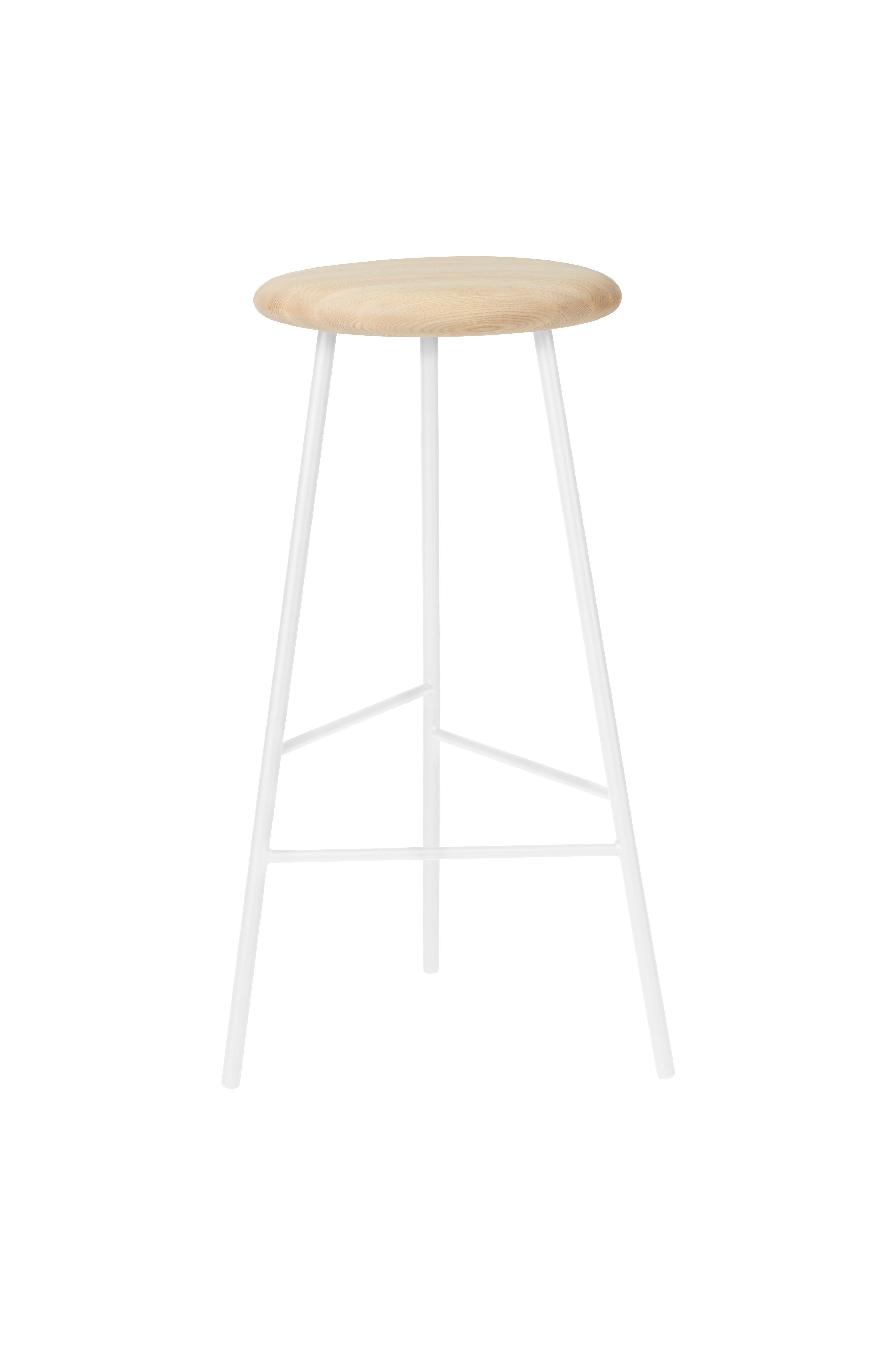 For Sale: White (Ash/White) Pebble Bar Stool, by Welling / Ludvik from Warm Nordic