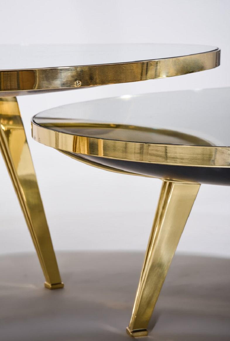 Yellow (POLISHED BRASS) Riflesso Coffee Table by form A 5