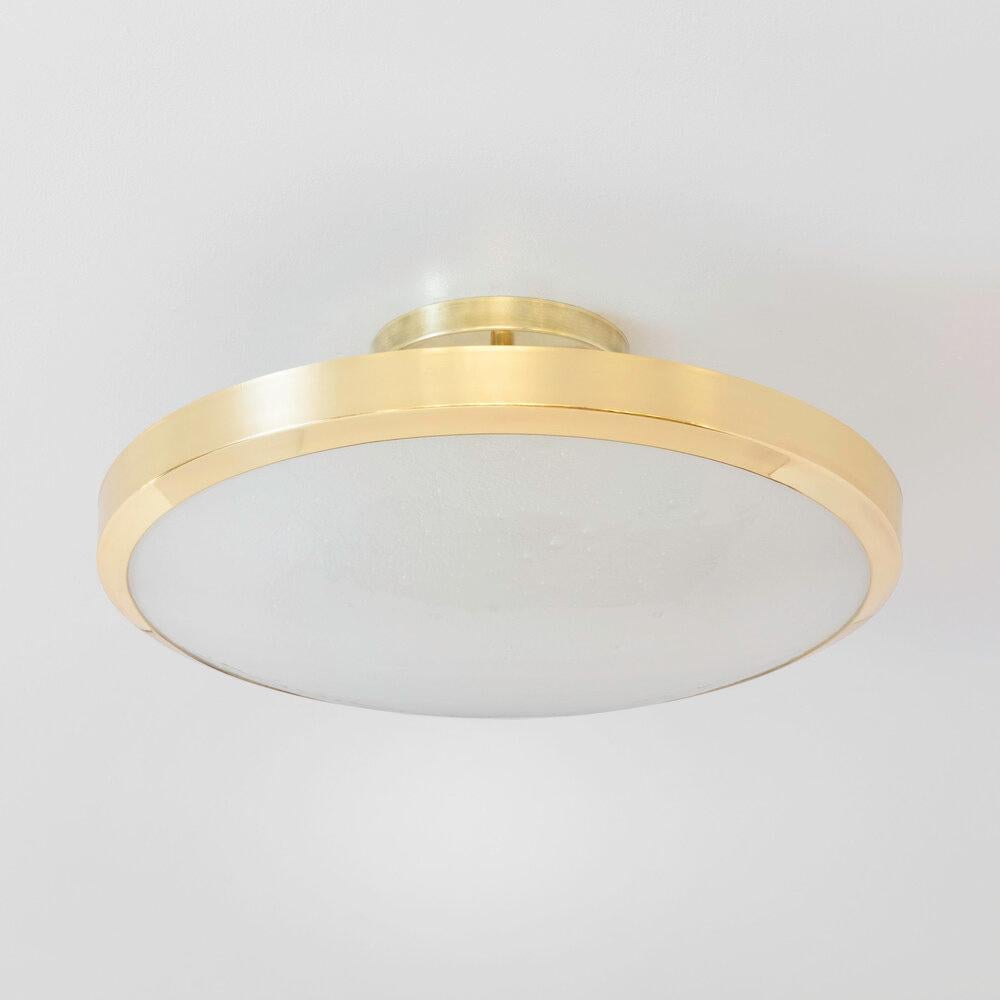 Yellow (POLISHED BRASS) Uno Semi-Flushmount Ceiling Light by form A 4