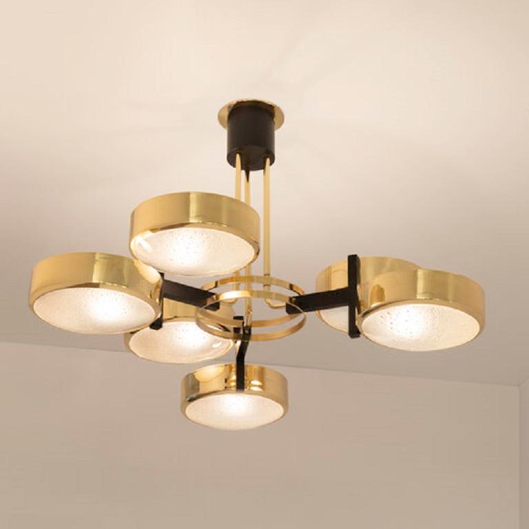 Yellow (POLISHED BRASS) Eclissi Ceiling Light by form A 2
