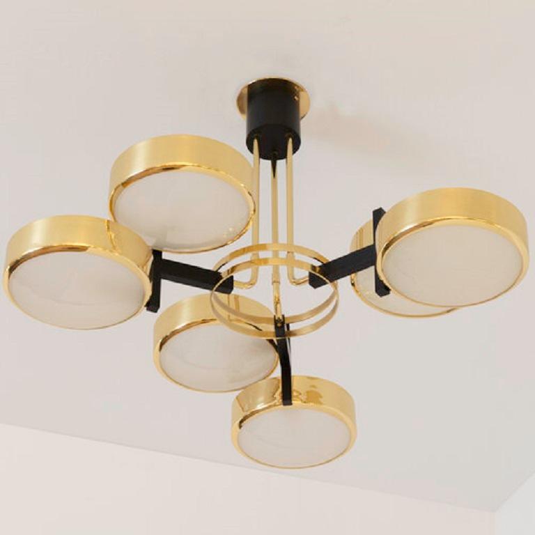 Yellow (POLISHED BRASS) Eclissi Ceiling Light by form A 3