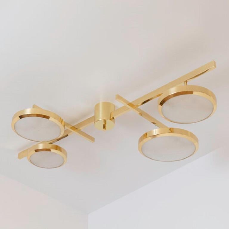 Yellow (POLISHED BRASS) Tetrix Ceiling Light by form A 2