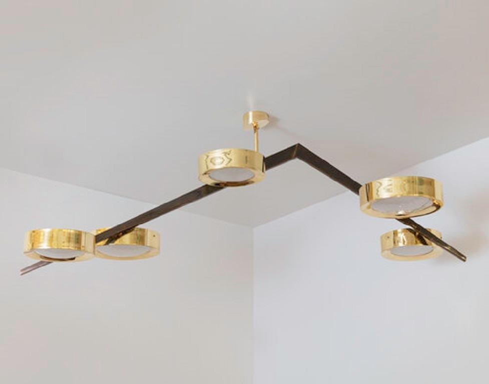Yellow (POLISHED BRASS) Modello Sette Ceiling Light by form A 4