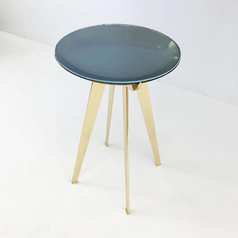 Yellow (POLISHED BRASS) Riflesso Side Table by form A 2
