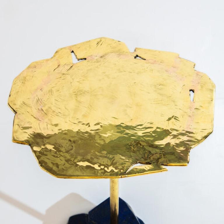 Yellow (POLISHED BRASS) Pietra Side Table by form A 4