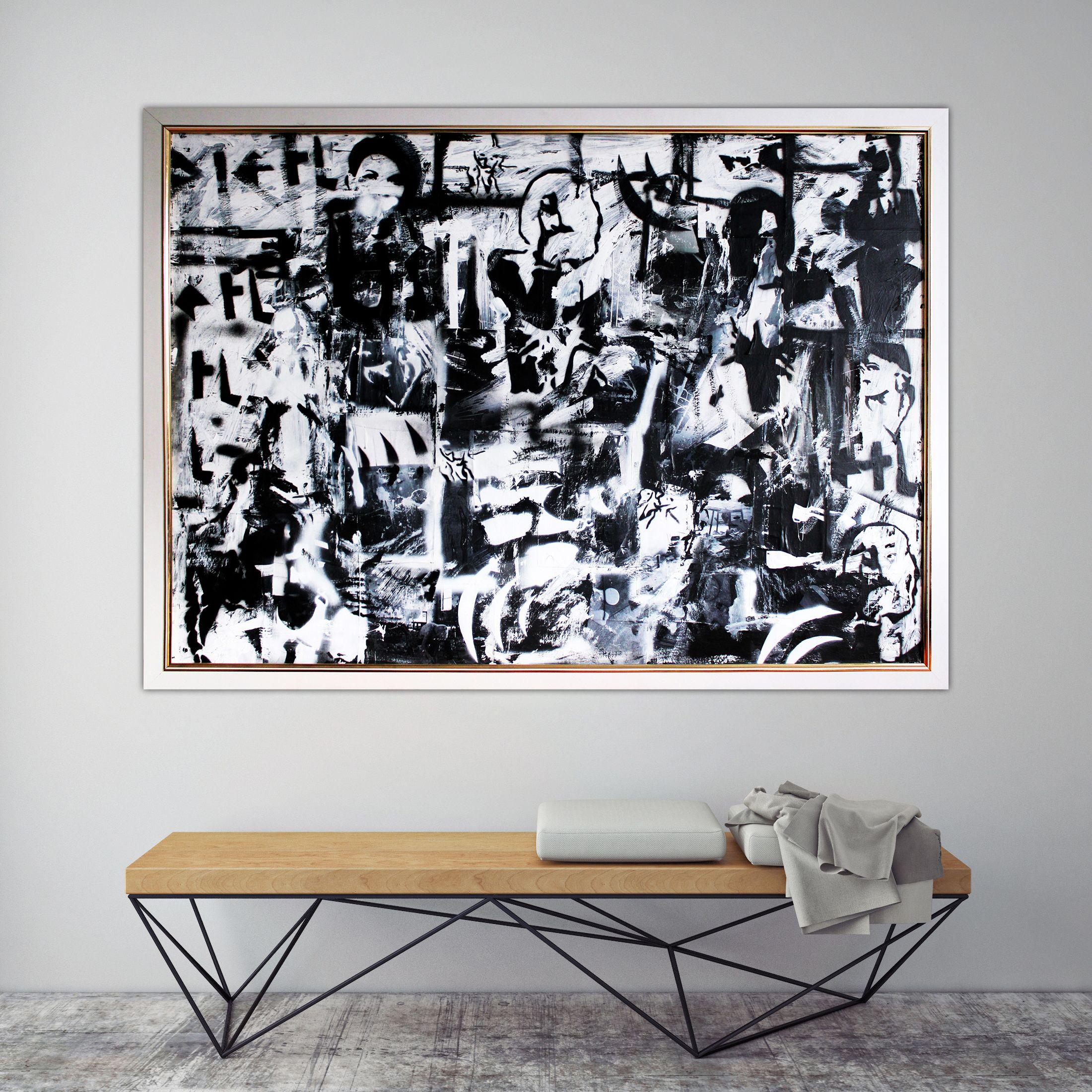 Black & White, Painting, Acrylic on Canvas For Sale 1