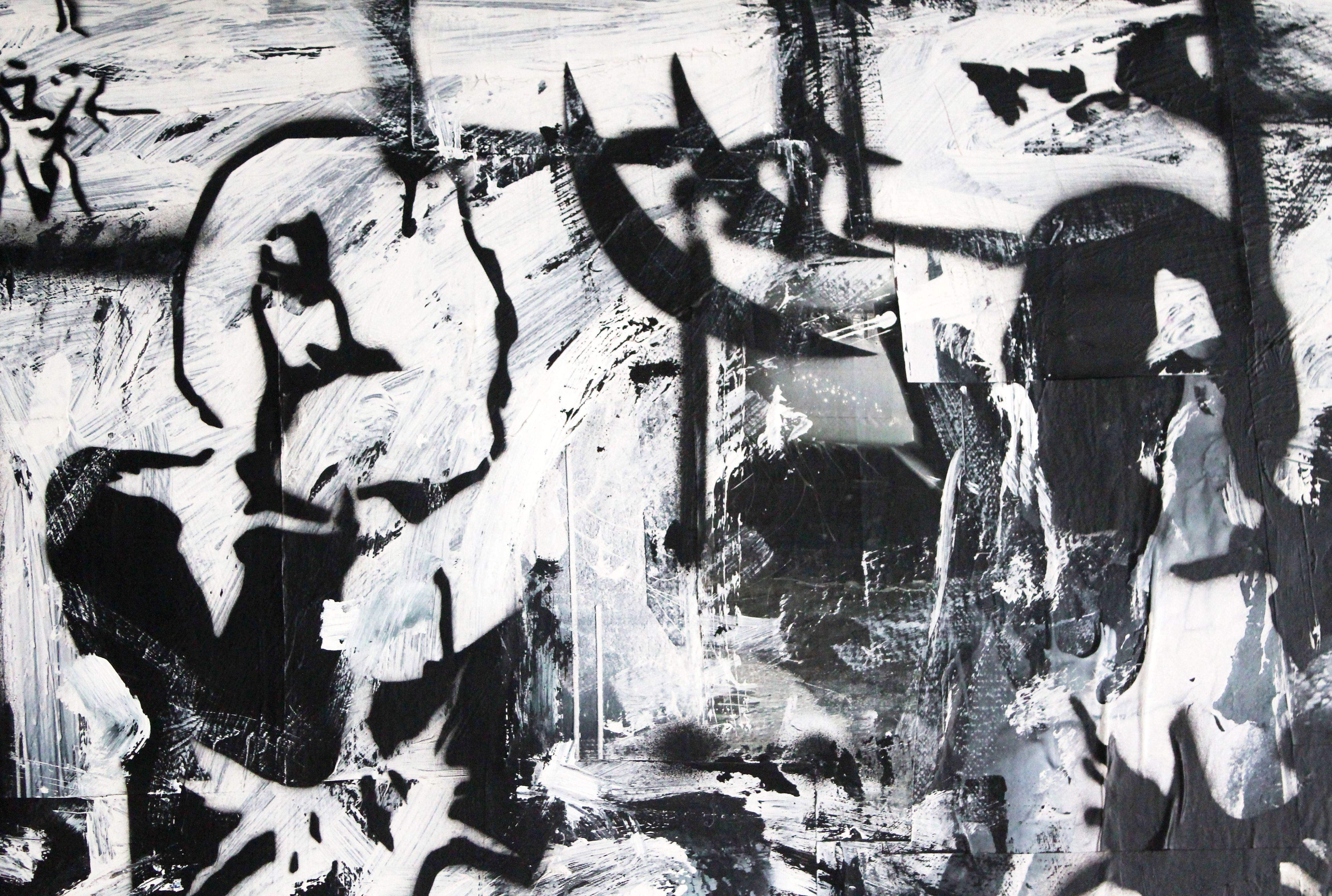 Black & White, Painting, Acrylic on Canvas For Sale 2