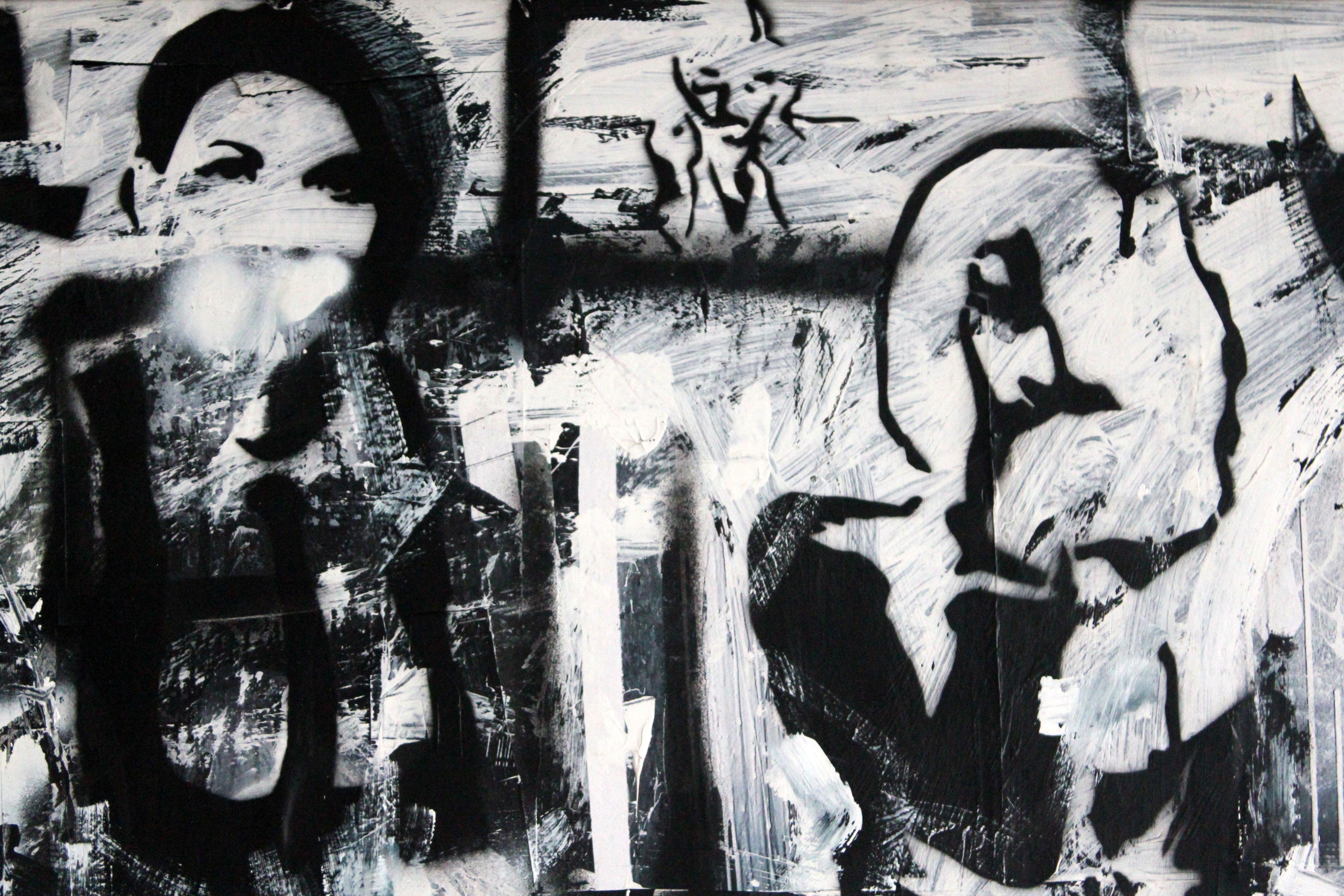 Black & White, Painting, Acrylic on Canvas For Sale 3