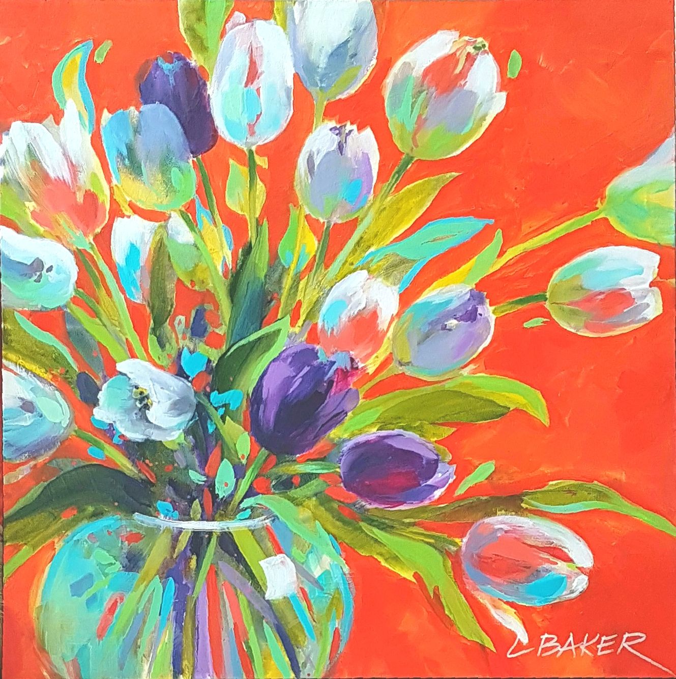 Louise Baker Water Baby, Painting, Acrylic on Canvas For Sale at 1stDibs