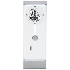 Polished Covelano White Adagio Teckell Takto Clock Mechanical Floor Clock