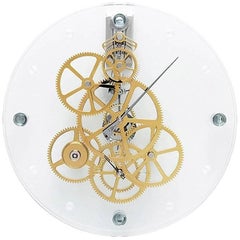 Presto Teckell Takto Contemporary Clear Glass Oversized Mechanical Wall Clock
