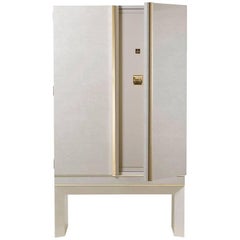 White Lei Lui Armoire in Birdseye Maple by Agresti