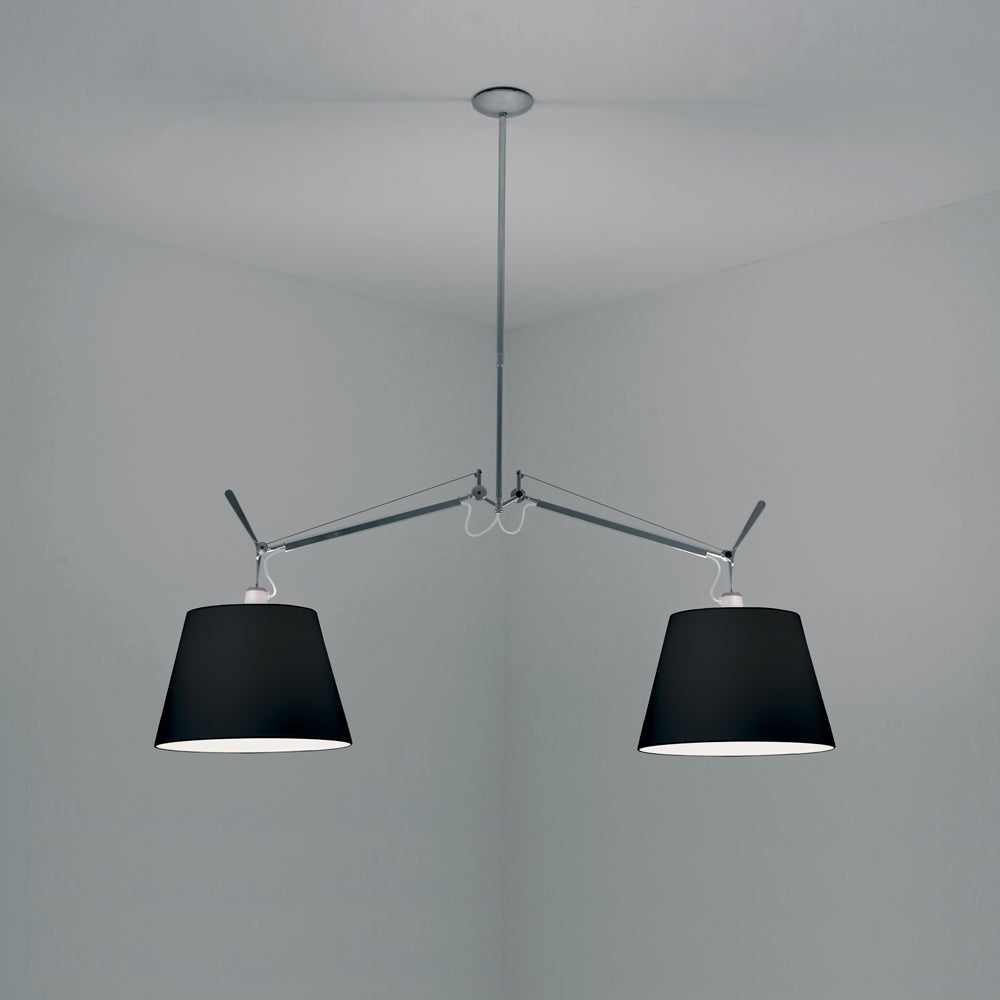 Artemide Tolomeo Black Double Pendant Lamp For Sale At 1stdibs